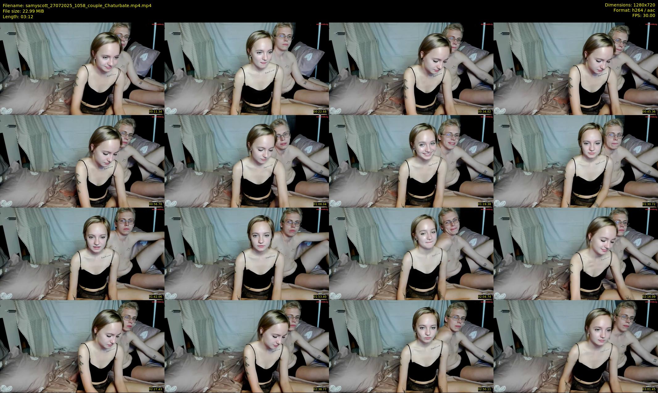 samyscott — 4 minute Chaturbate couple cam show recording, 720p, Jul 27, 2025