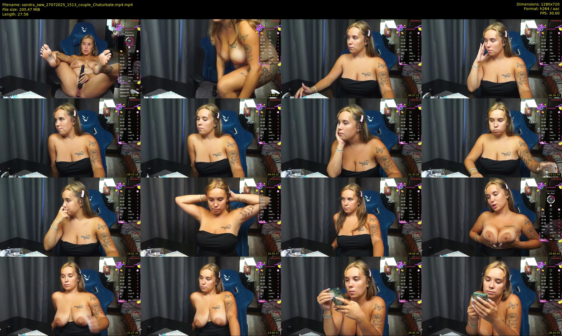 sandra_sww — 28 minute Chaturbate couple cam show recording, 720p, Jul 27, 2025