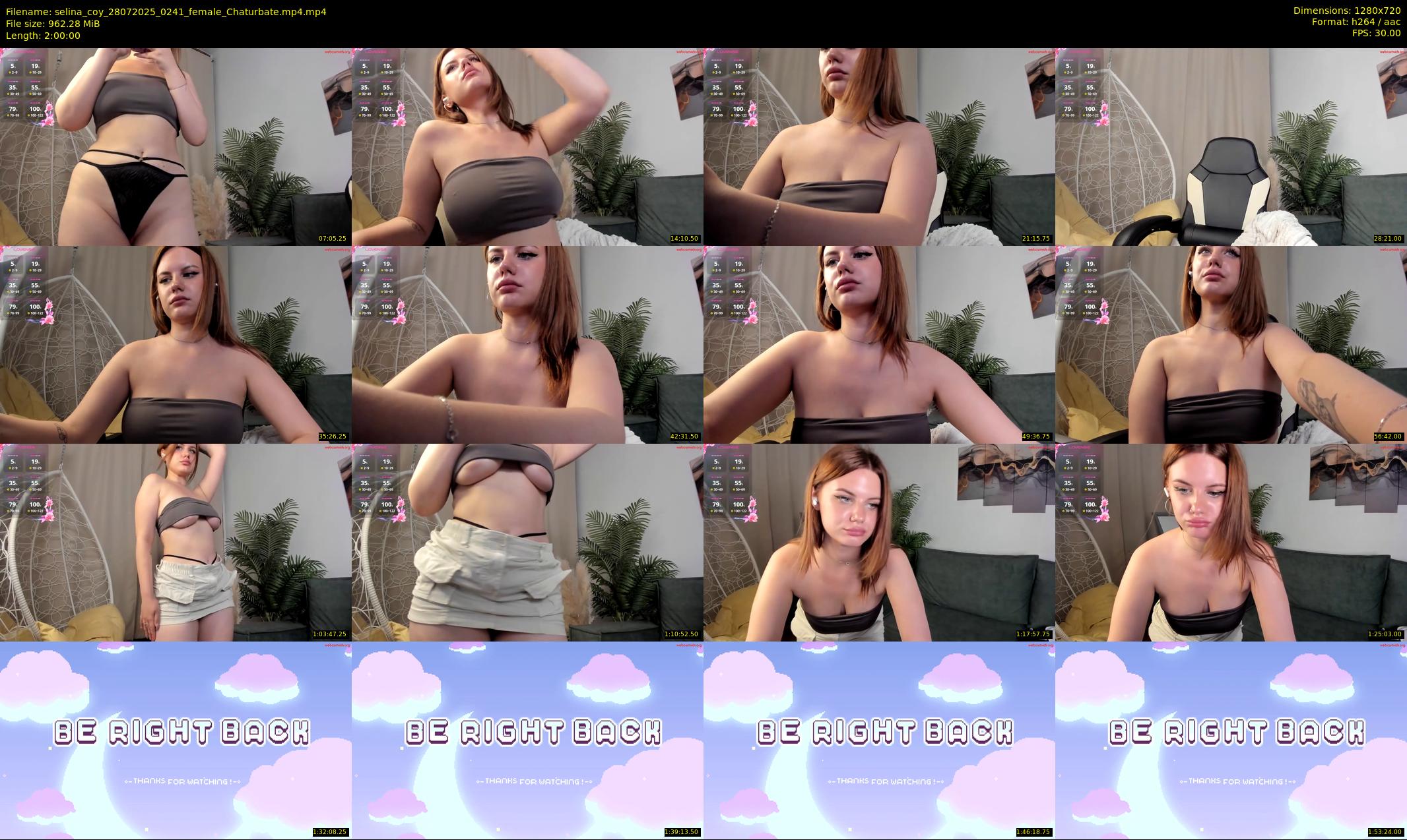 selina_coy — 120 minute Chaturbate female cam show recording, 720p, Jul 28, 2025