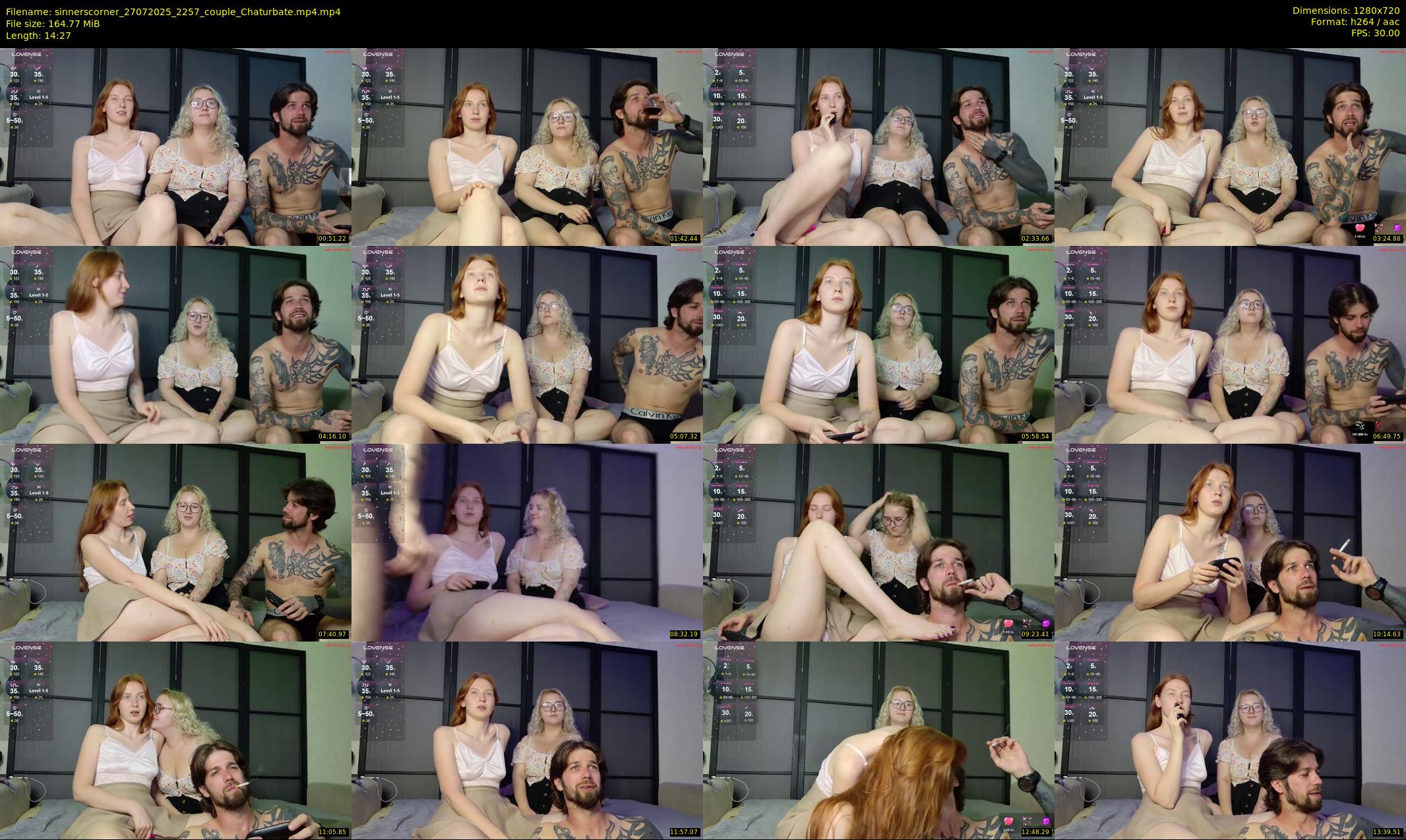 sinnerscorner — 15 minute Chaturbate couple cam show recording, 720p, Jul 27, 2025