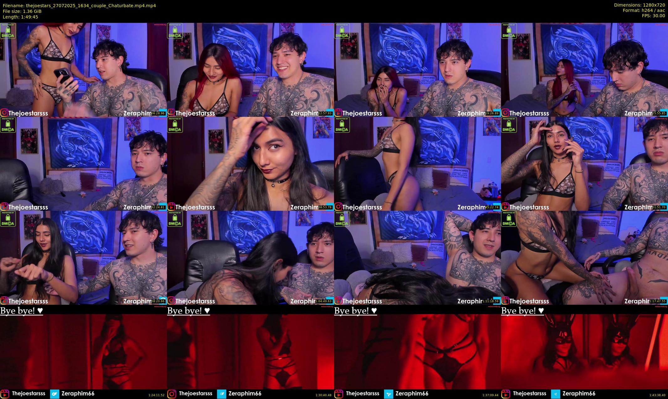 thejoestars — 110 minute Chaturbate couple cam show recording, 720p, Jul 27, 2025