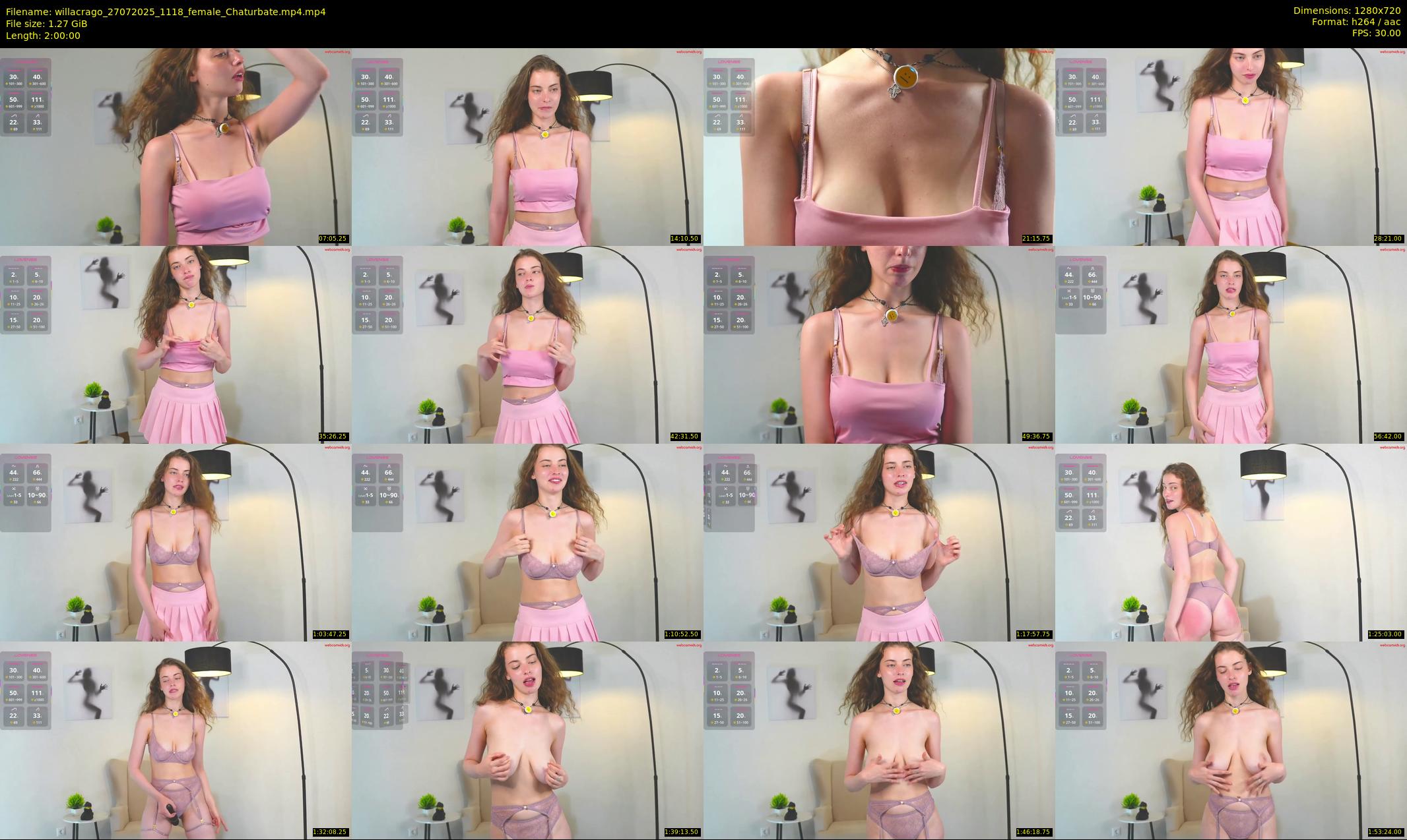 willacrago — 120 minute Chaturbate female cam show recording, 720p, Jul 27, 2025