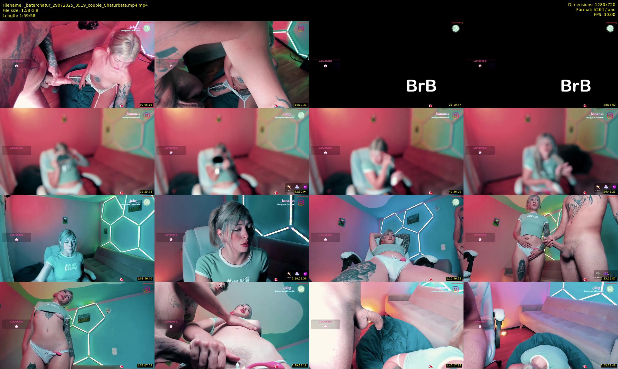 _baterchatur — 120 minute Chaturbate couple cam show recording, 720p, Jul 29, 2025