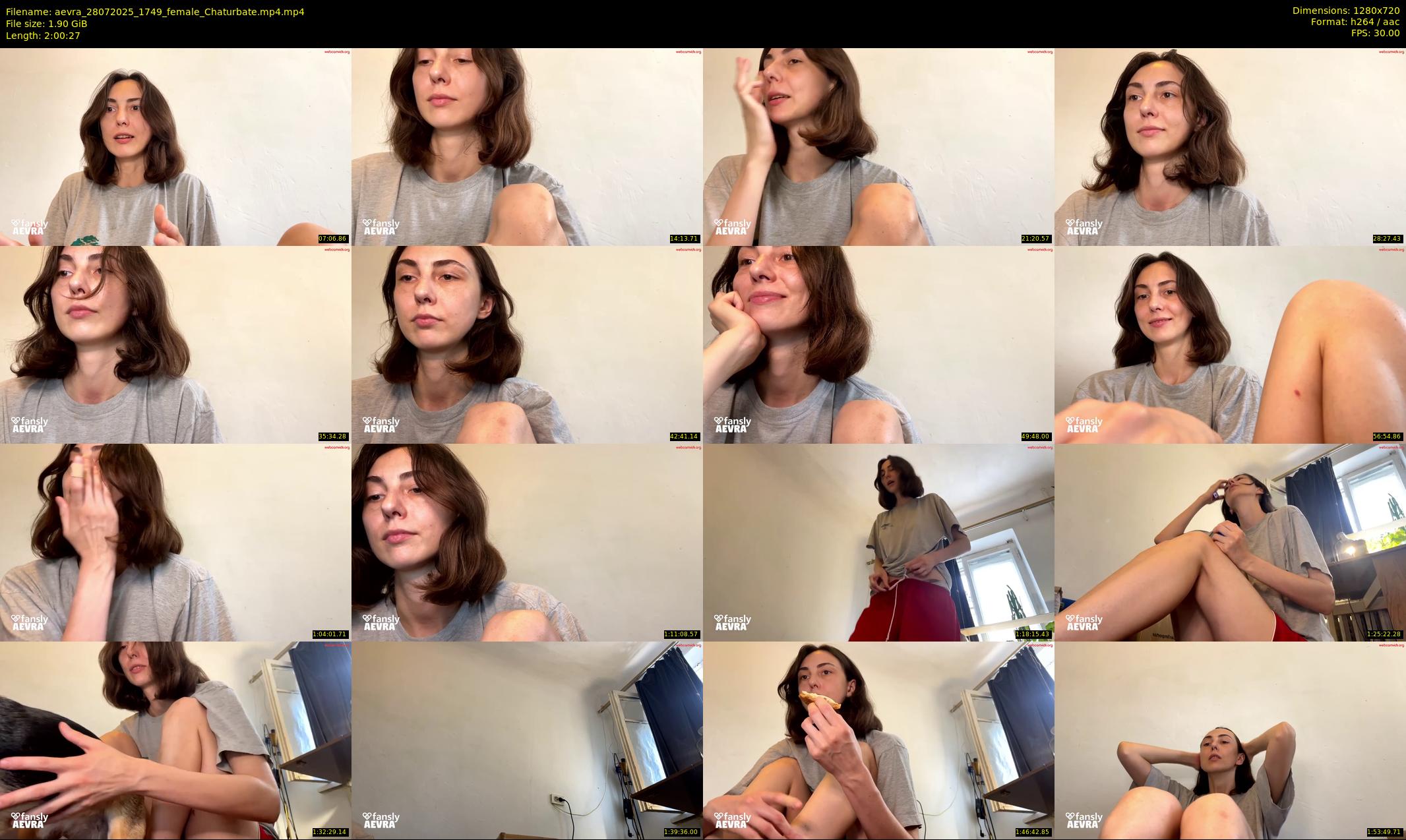 aevra — 121 minute Chaturbate female cam show recording, 720p, Jul 28, 2025