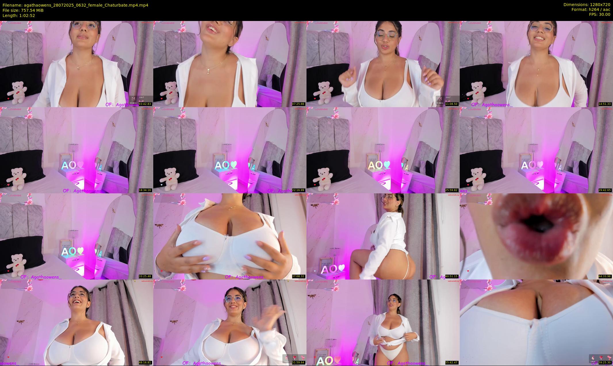 agathaowens — 63 minute Chaturbate female cam show recording, 720p, Jul 28, 2025