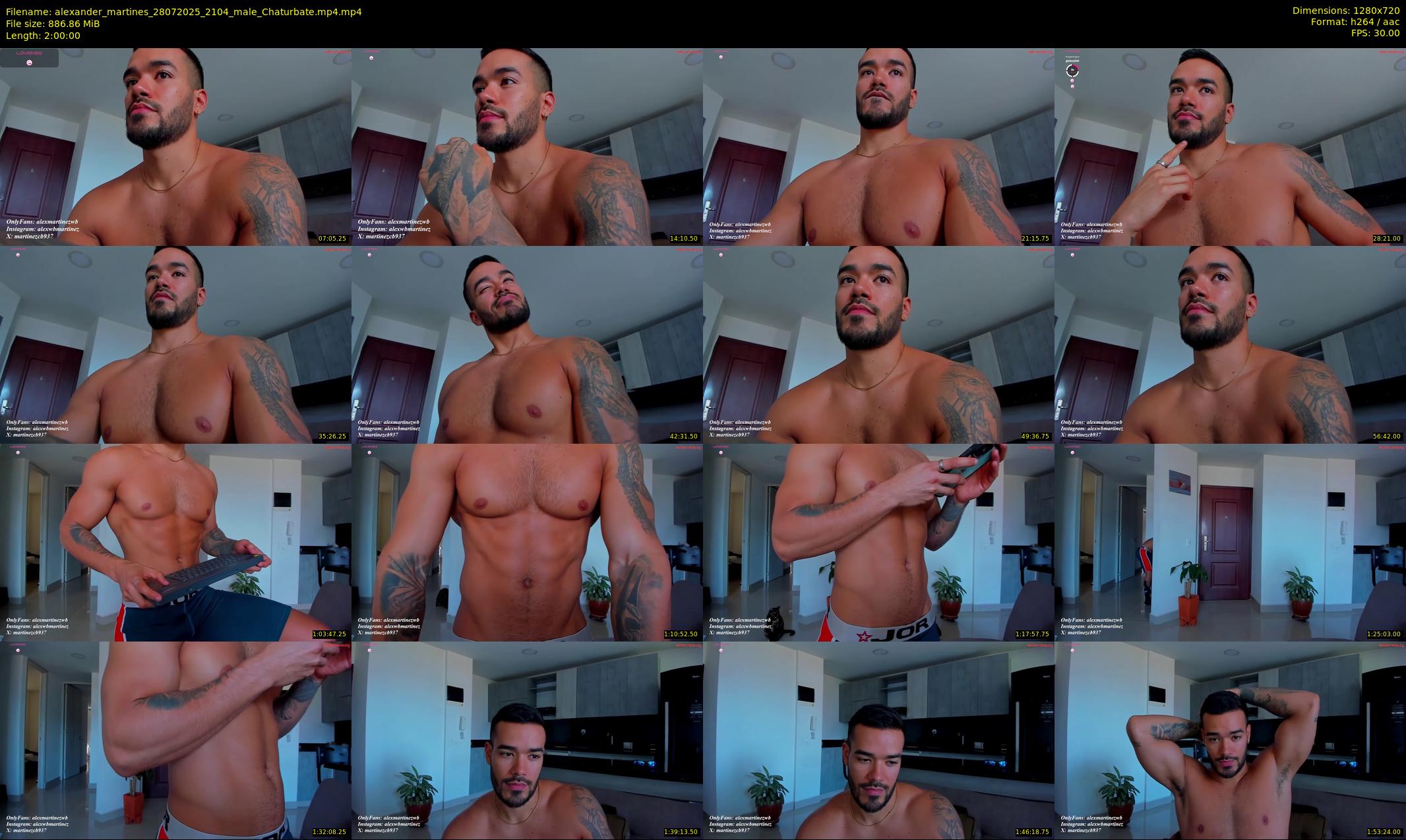 alexander_martines — 120 minute Chaturbate male cam show recording, 720p, Jul 28, 2025