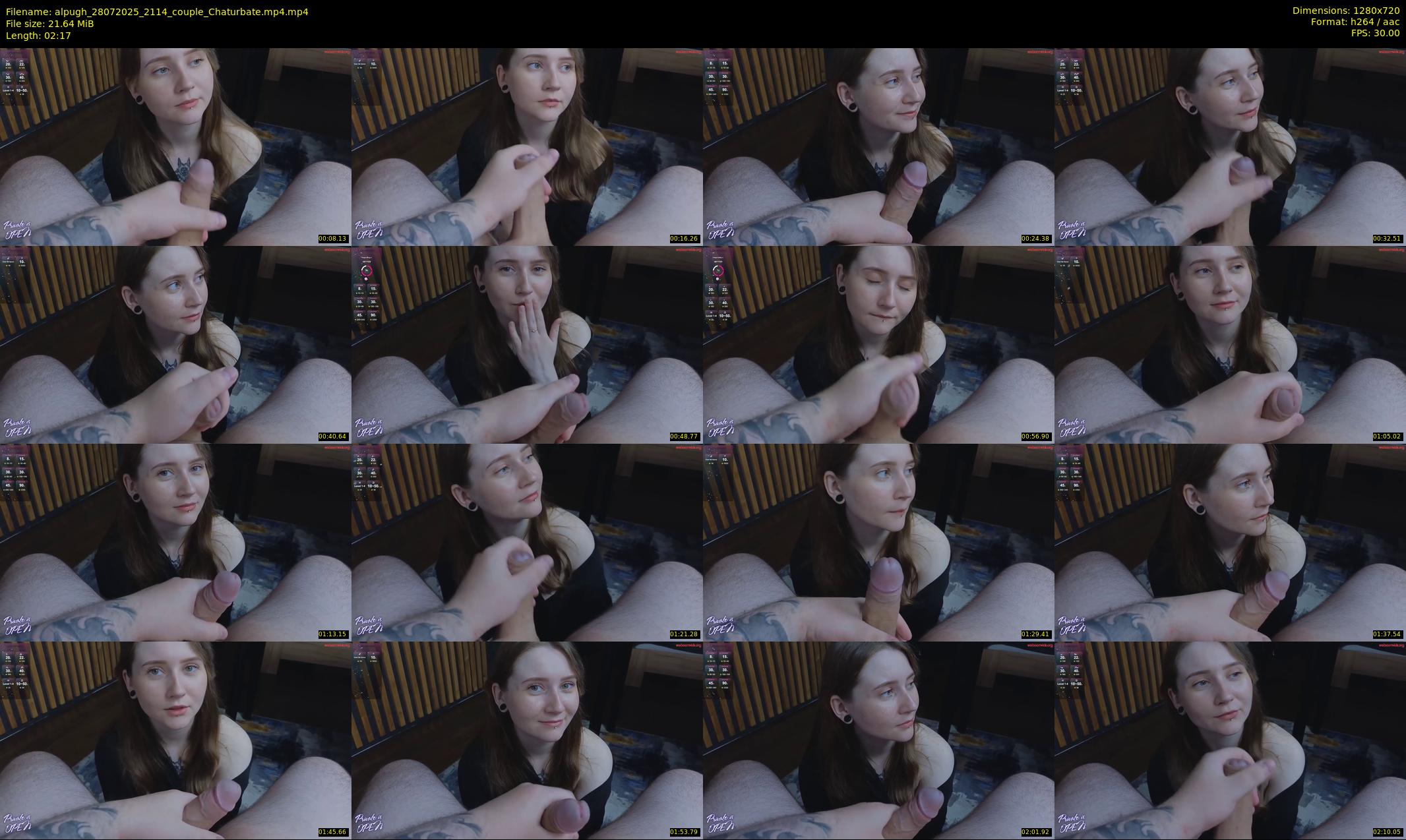 alpugh — 3 minute Chaturbate couple cam show recording, 720p, Jul 28, 2025