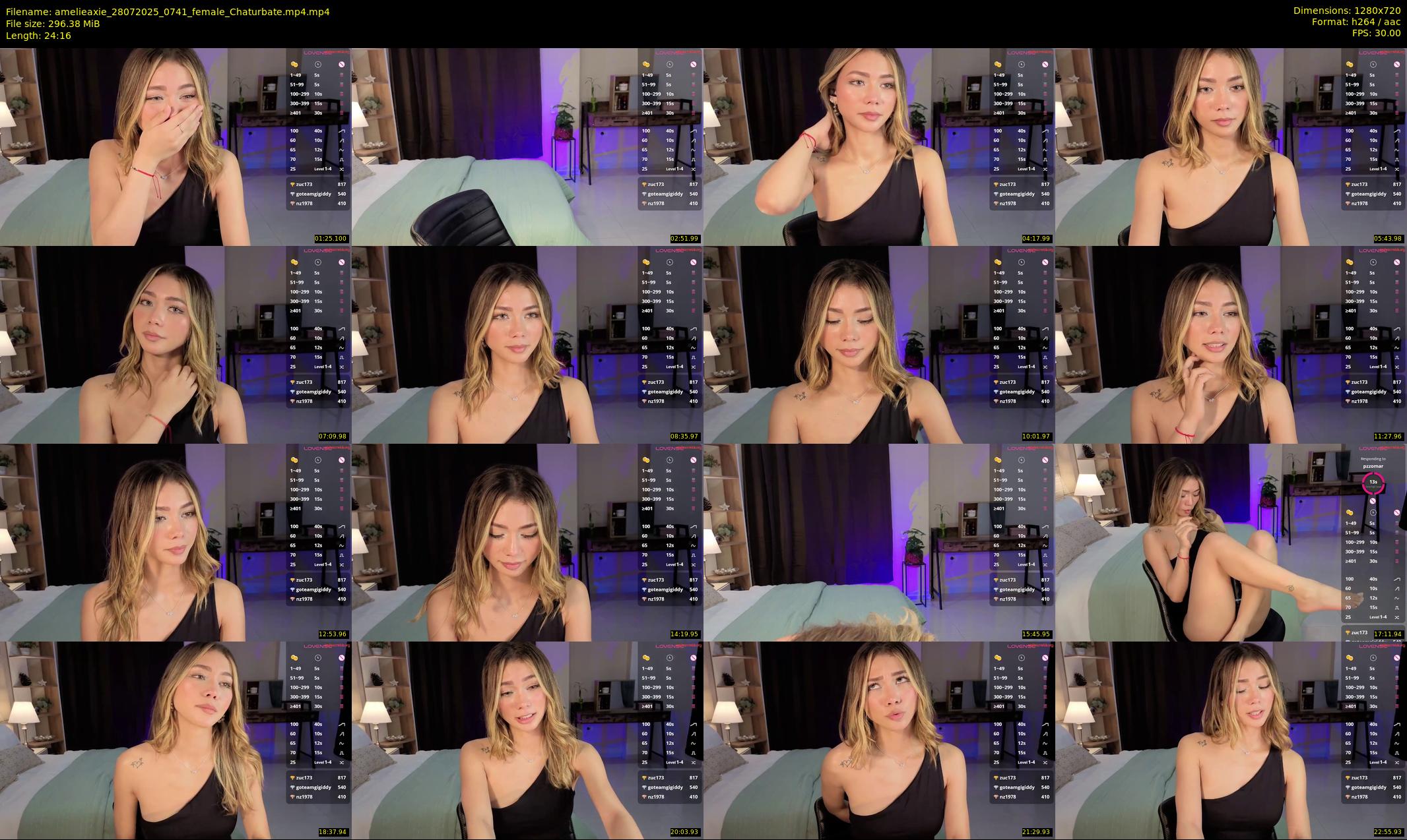 amelieaxie — 25 minute Chaturbate female cam show recording, 720p, Jul 28, 2025