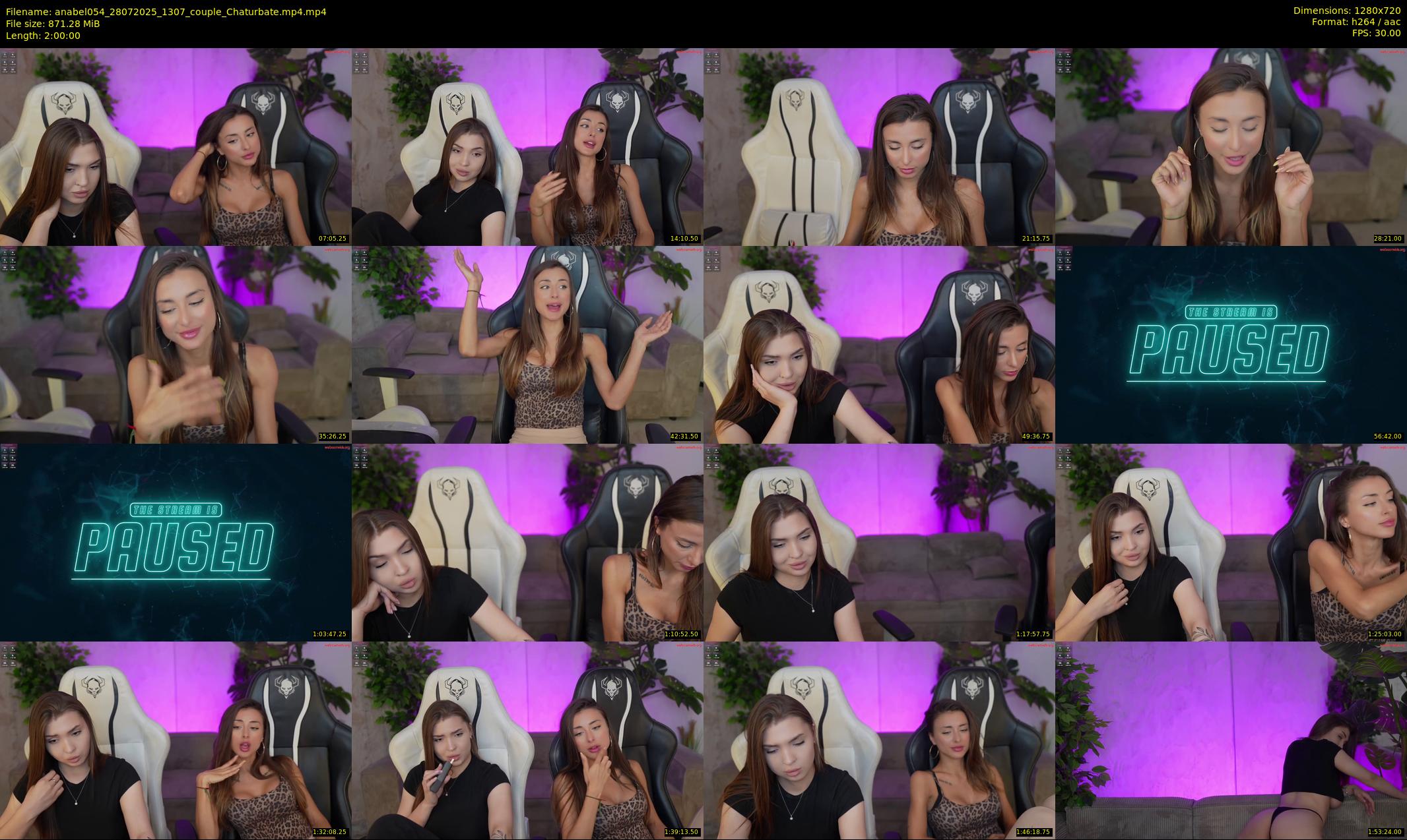 anabel054 — 120 minute Chaturbate female cam show recording, 720p, Jul 28, 2025