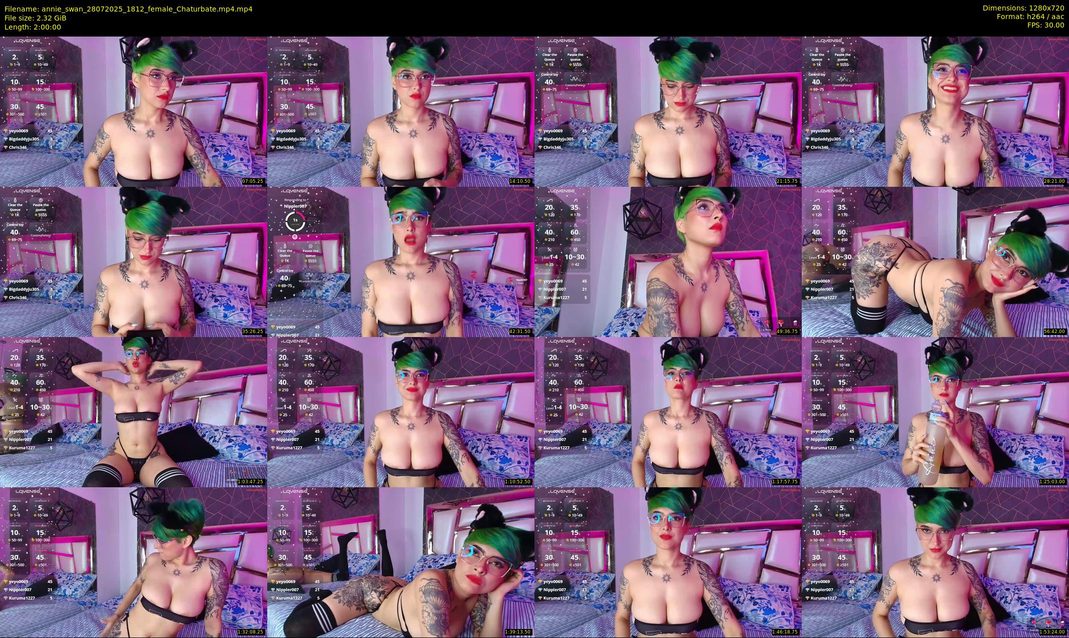 annie_swan — 120 minute Chaturbate female cam show recording, 720p, Jul 28, 2025
