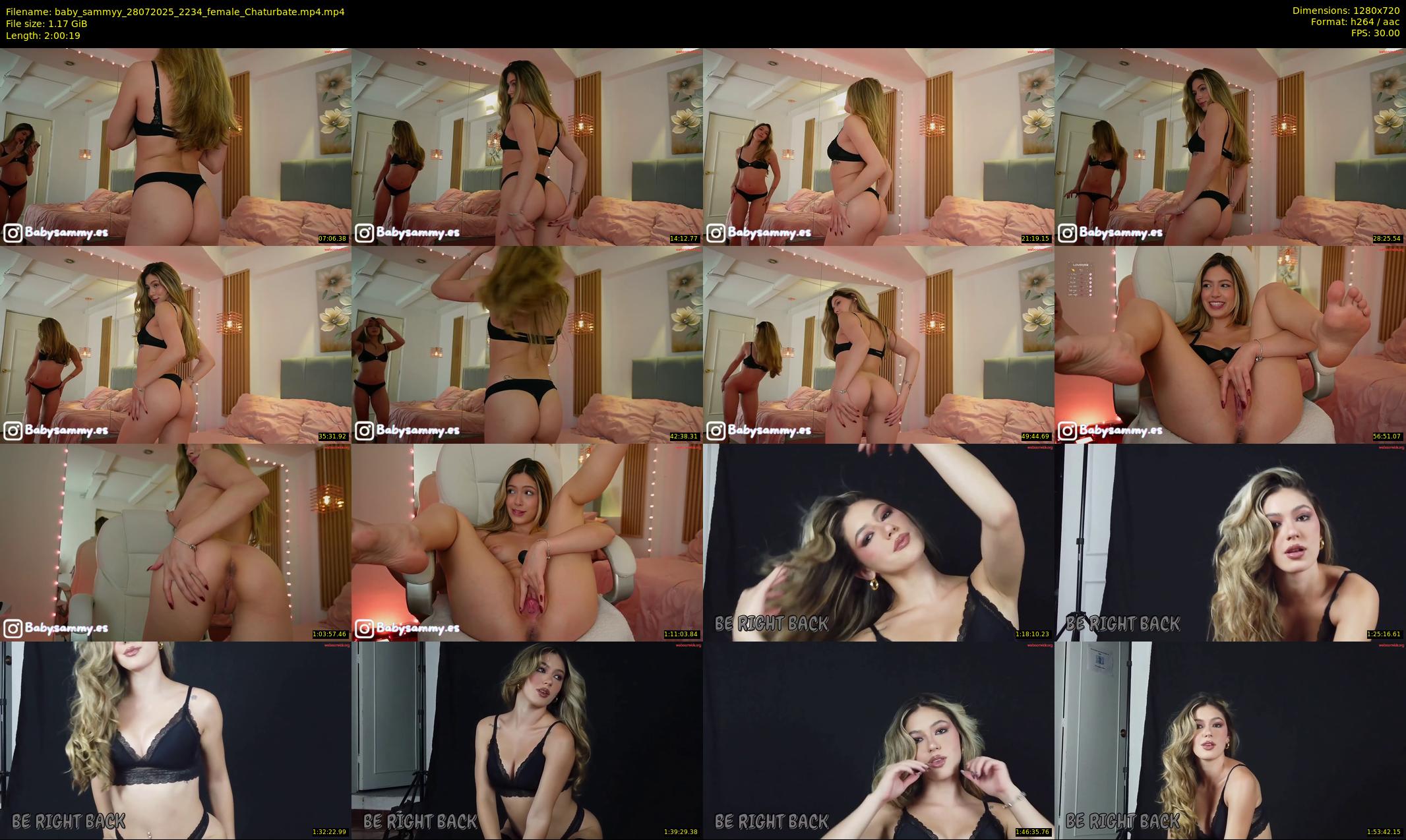 baby_sammyy — 121 minute Chaturbate female cam show recording, 720p, Jul 28, 2025