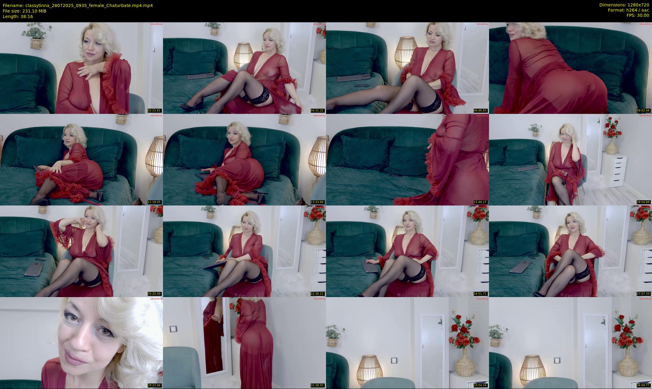 classytinna — 39 minute Chaturbate female cam show recording, 720p, Jul 28, 2025