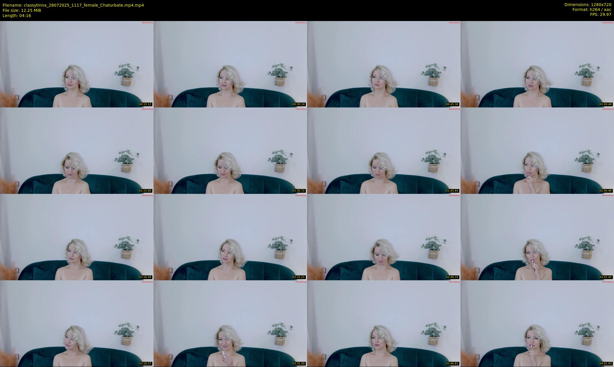 classytinna — 5 minute Chaturbate female cam show recording, 720p, Jul 28, 2025