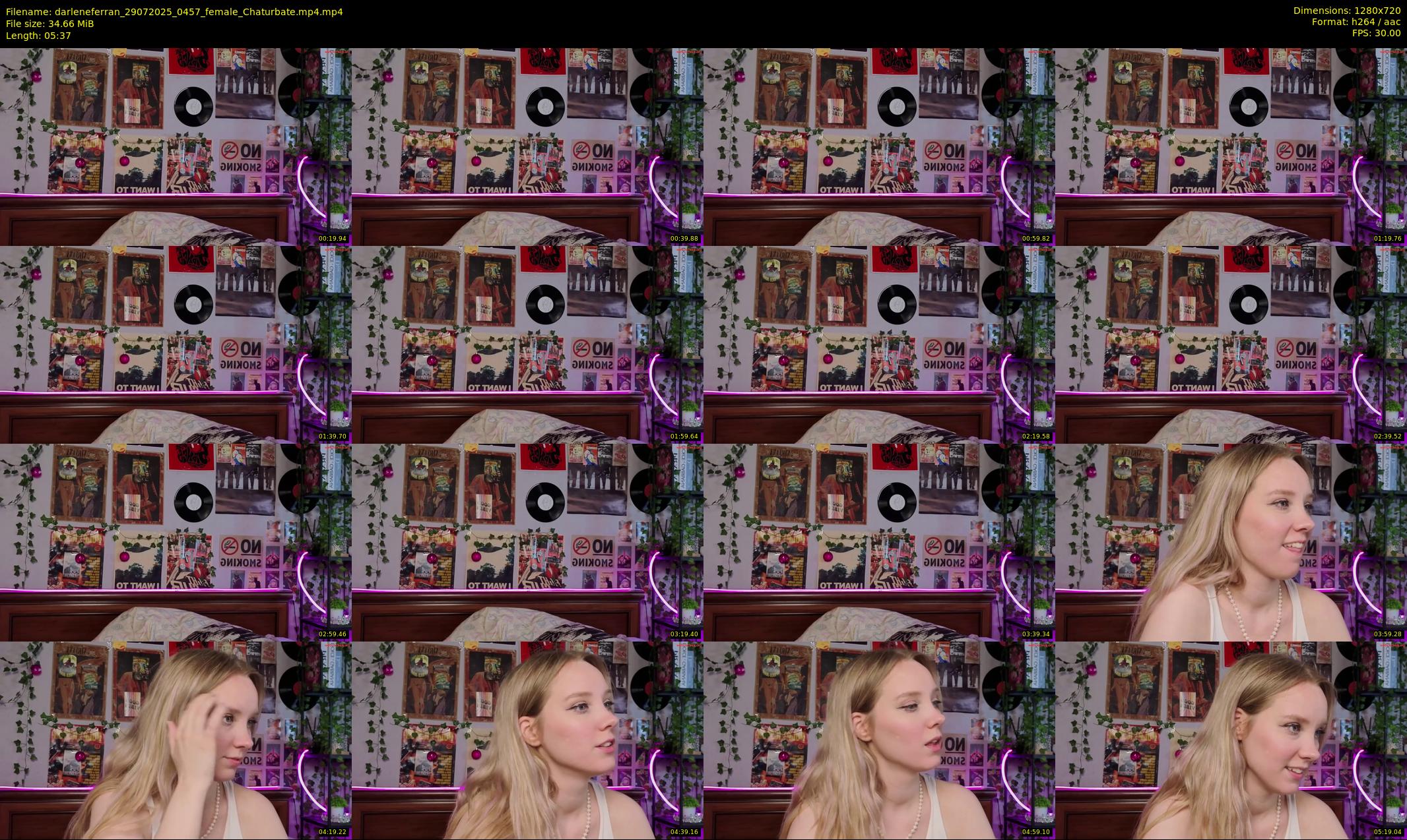 darleneferran — 6 minute Chaturbate female cam show recording, 720p, Jul 29, 2025