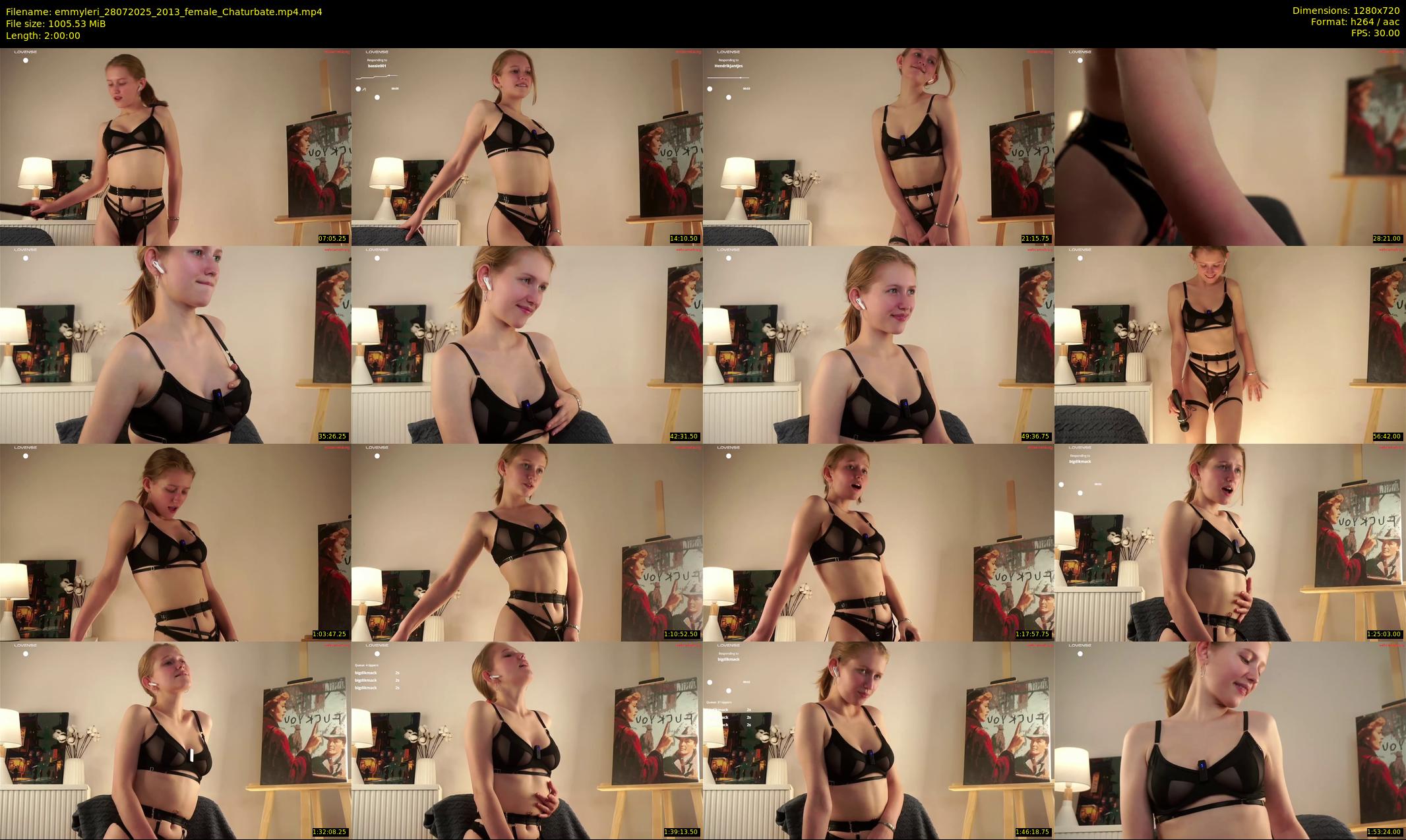 emmyleri — 120 minute Chaturbate female cam show recording, 720p, Jul 28, 2025