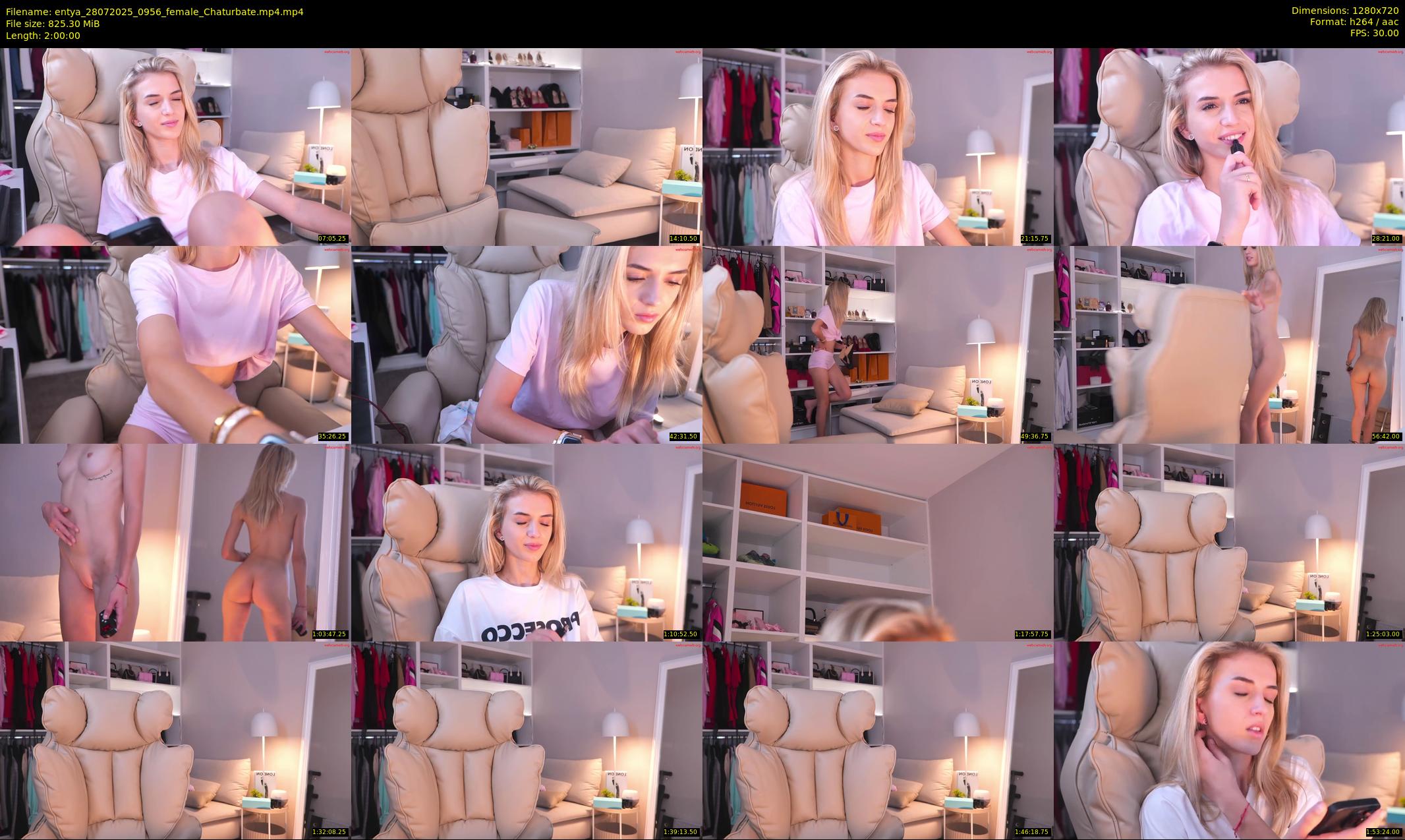 entya — 120 minute Chaturbate female cam show recording, 720p, Jul 28, 2025
