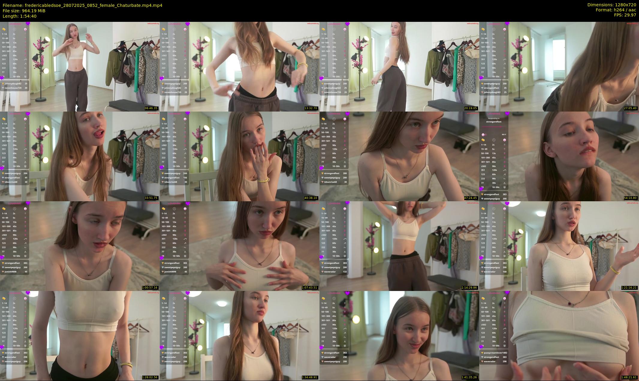 fredericabledsoe — 115 minute Chaturbate female cam show recording, 720p, Jul 28, 2025