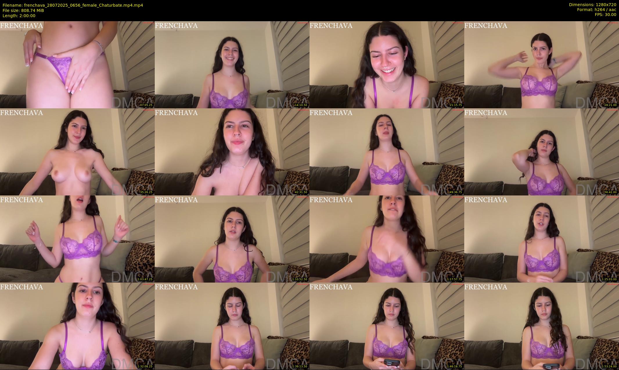 frenchava — 120 minute Chaturbate female cam show recording, 720p, Jul 28, 2025