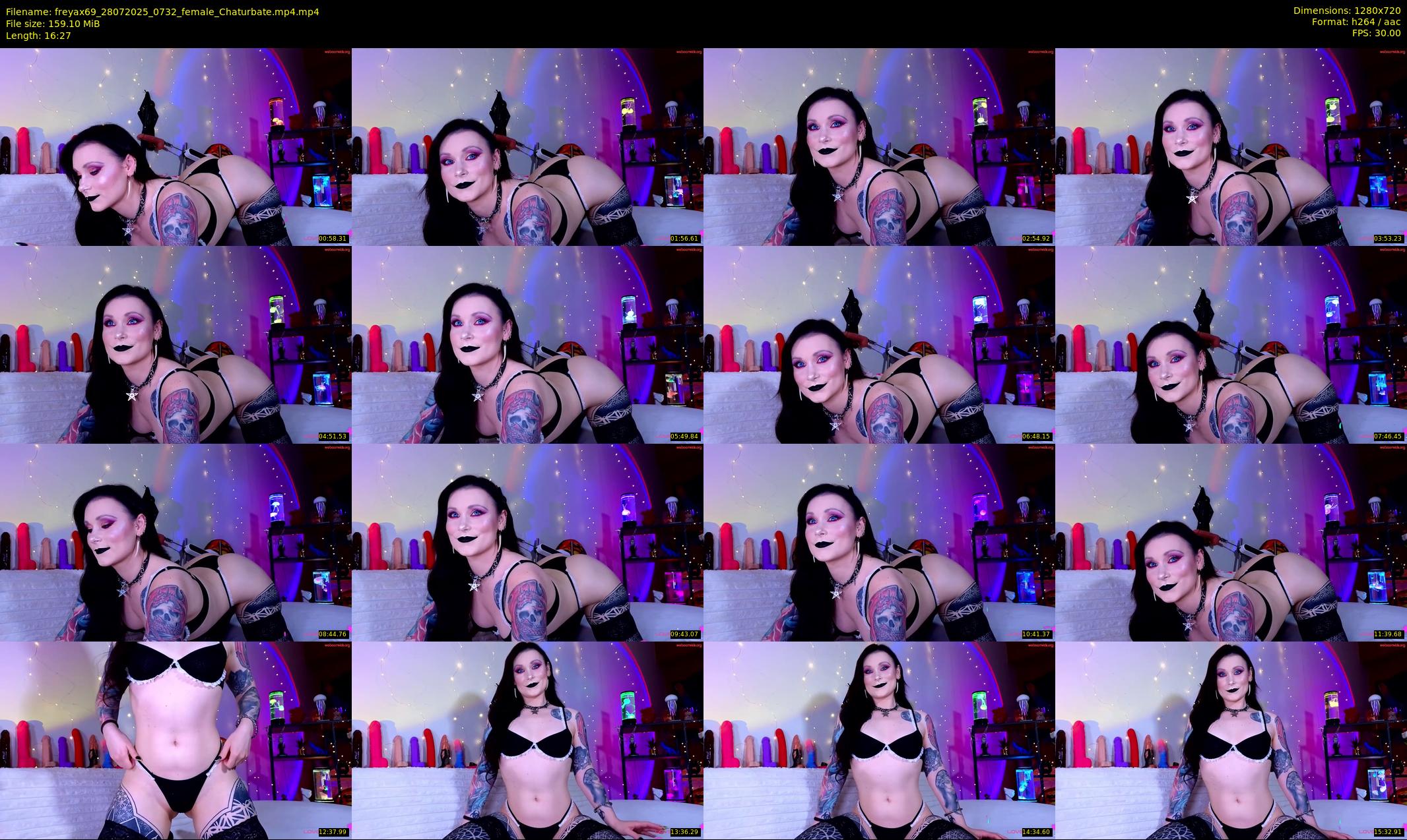 freyax69 — 17 minute Chaturbate female cam show recording, 720p, Jul 28, 2025