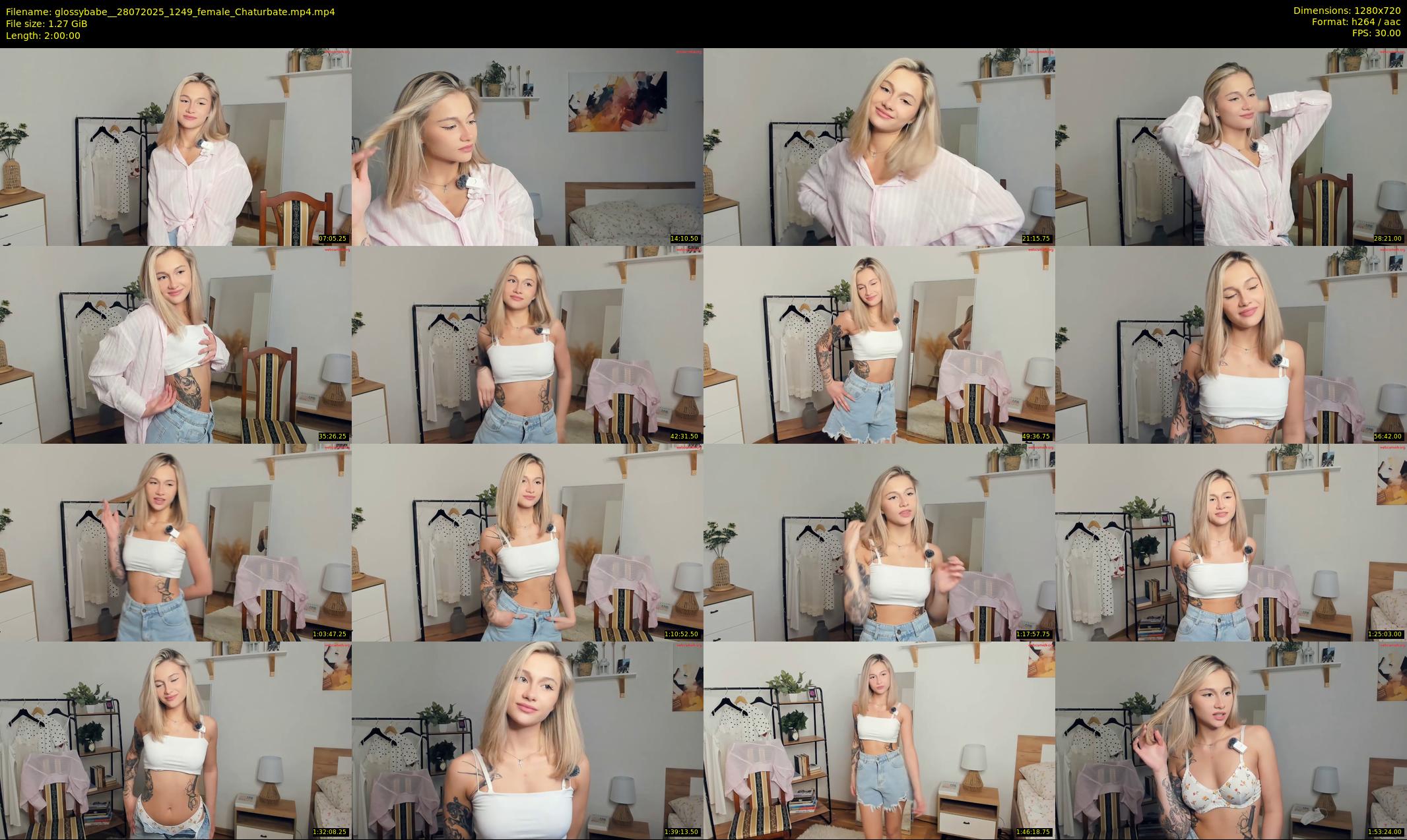 glossybabe_ — 120 minute Chaturbate female cam show recording, 720p, Jul 28, 2025