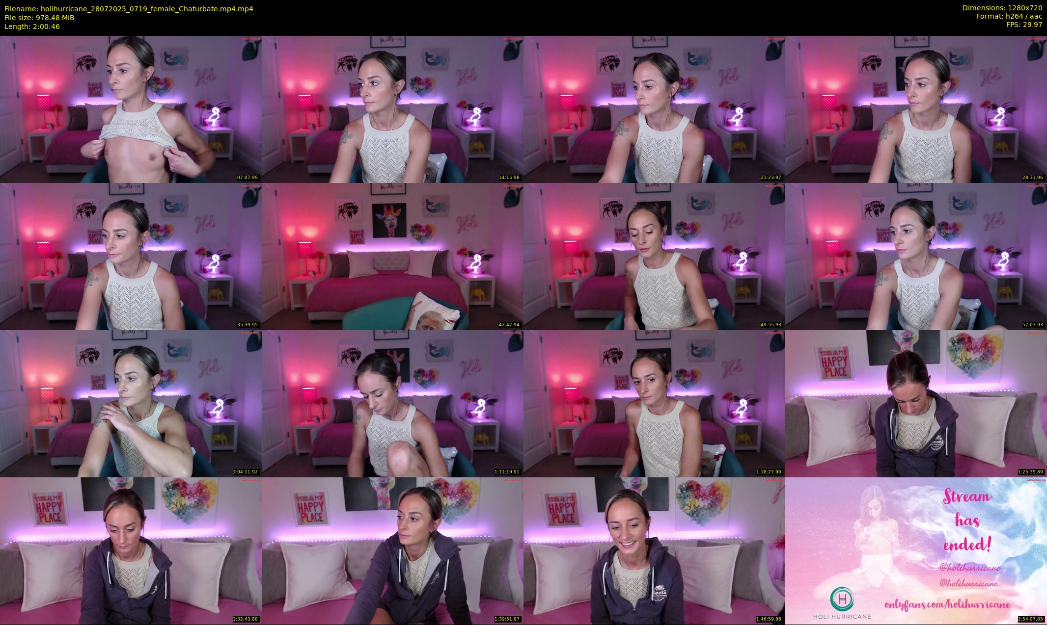 holihurricane — 121 minute Chaturbate female cam show recording, 720p, Jul 28, 2025