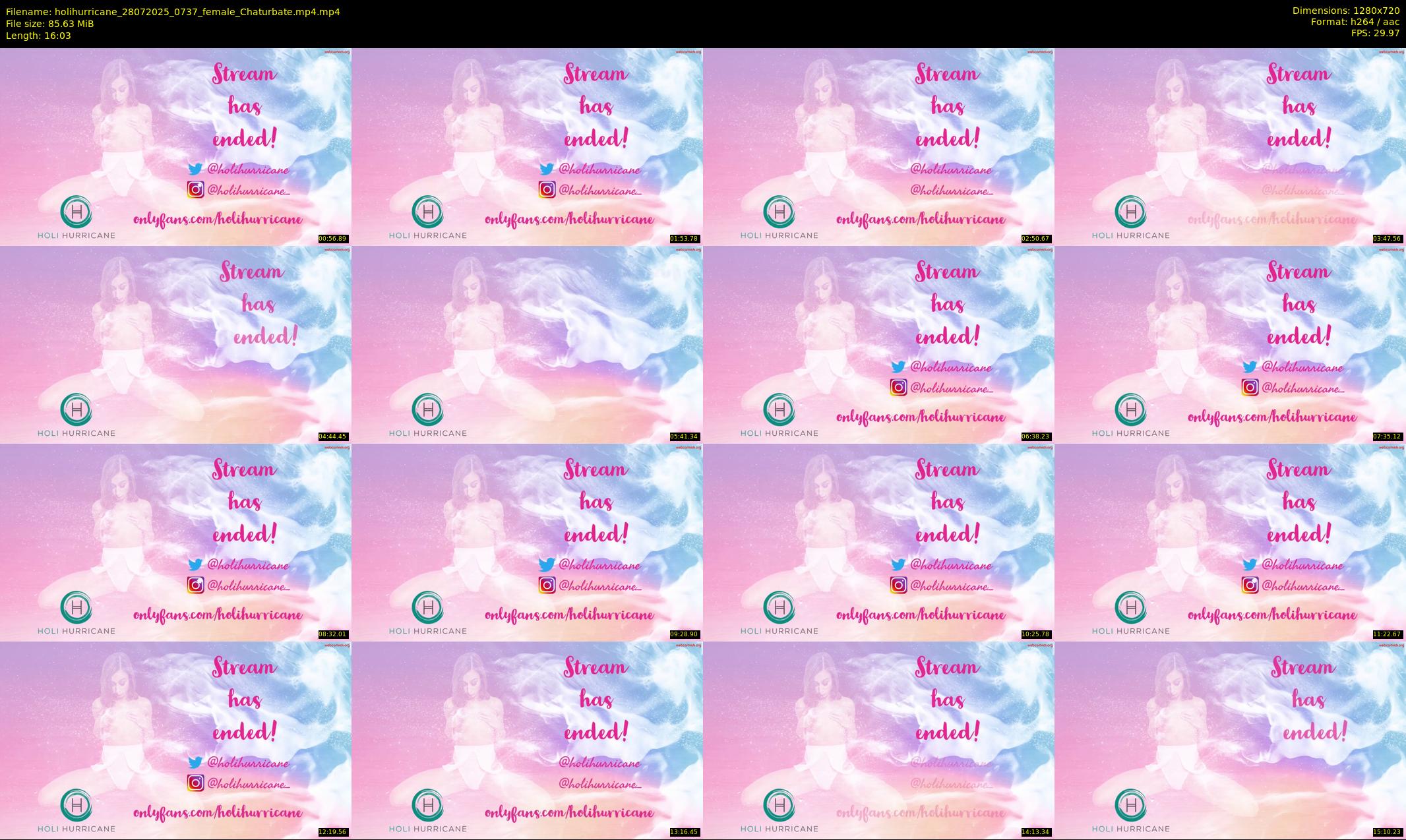 holihurricane — 17 minute Chaturbate female cam show recording, 720p, Jul 28, 2025