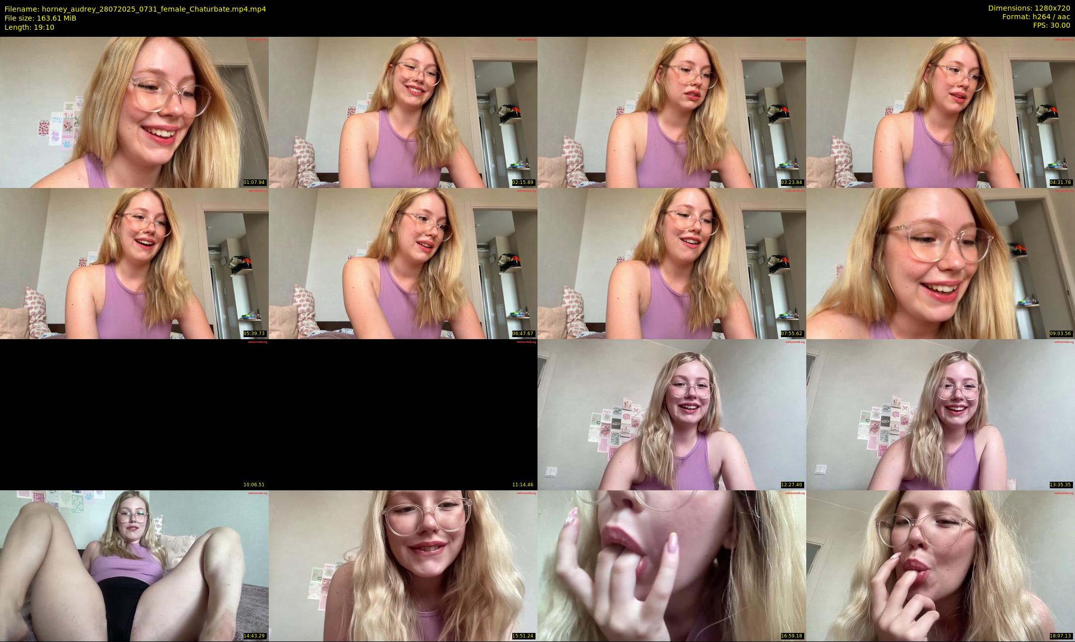horney_audrey — 20 minute Chaturbate female cam show recording, 720p, Jul 28, 2025