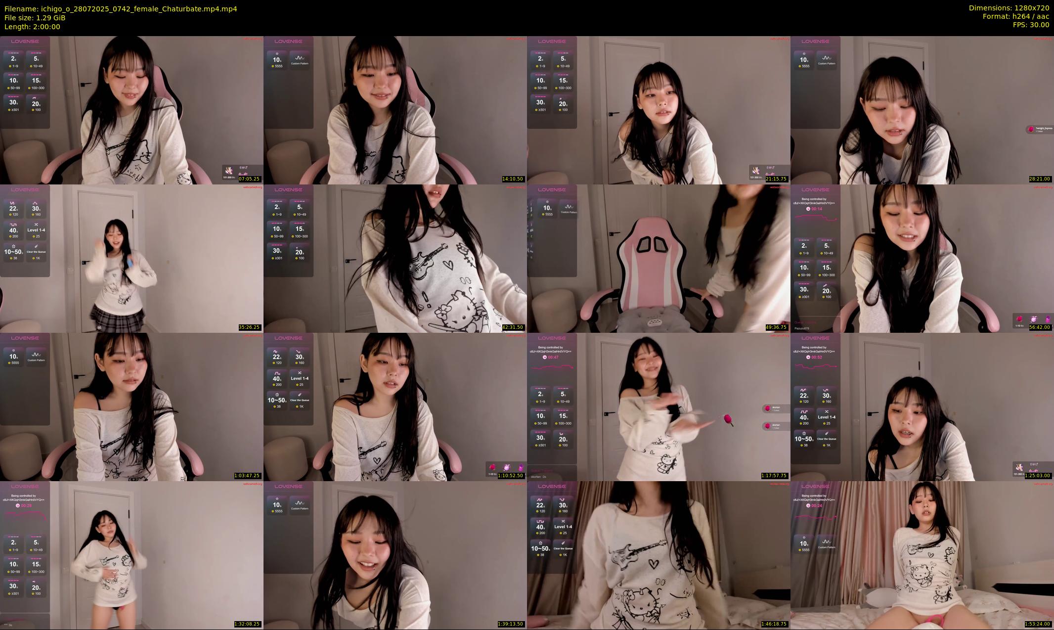 ichigo_o — 120 minute Chaturbate female cam show recording, 720p, Jul 28, 2025