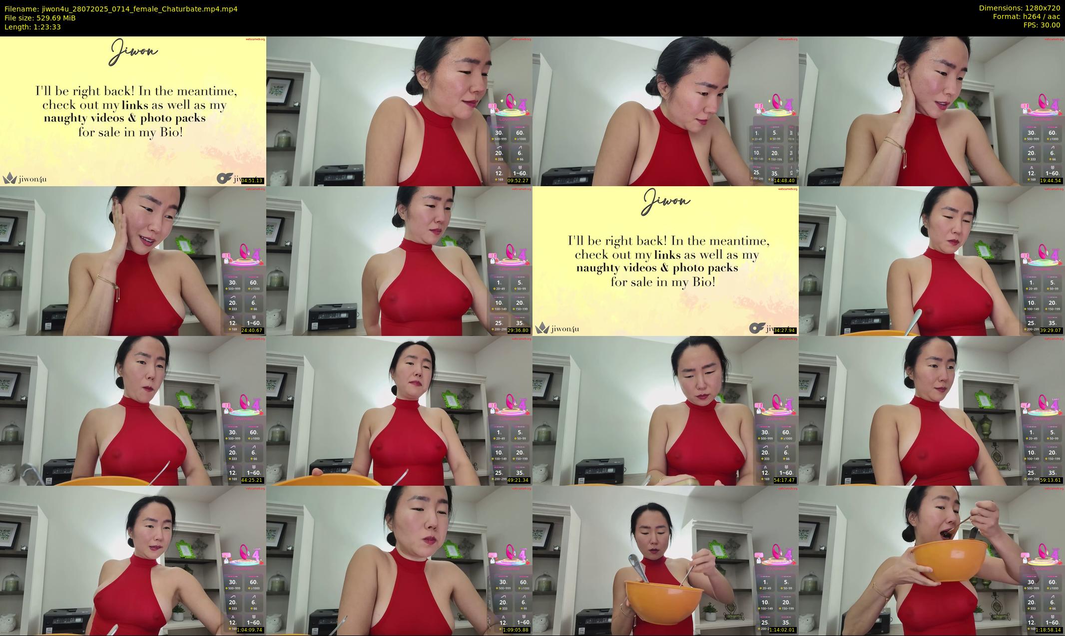 jiwon4u — 84 minute Chaturbate female cam show recording, 720p, Jul 28, 2025