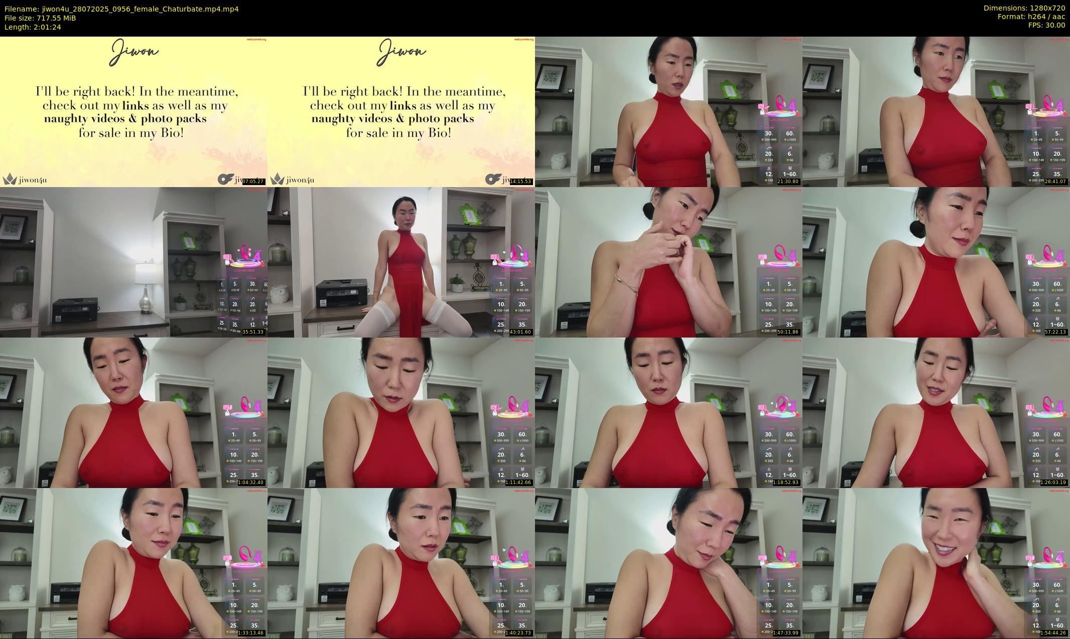 jiwon4u — 122 minute Chaturbate female cam show recording, 720p, Jul 28, 2025