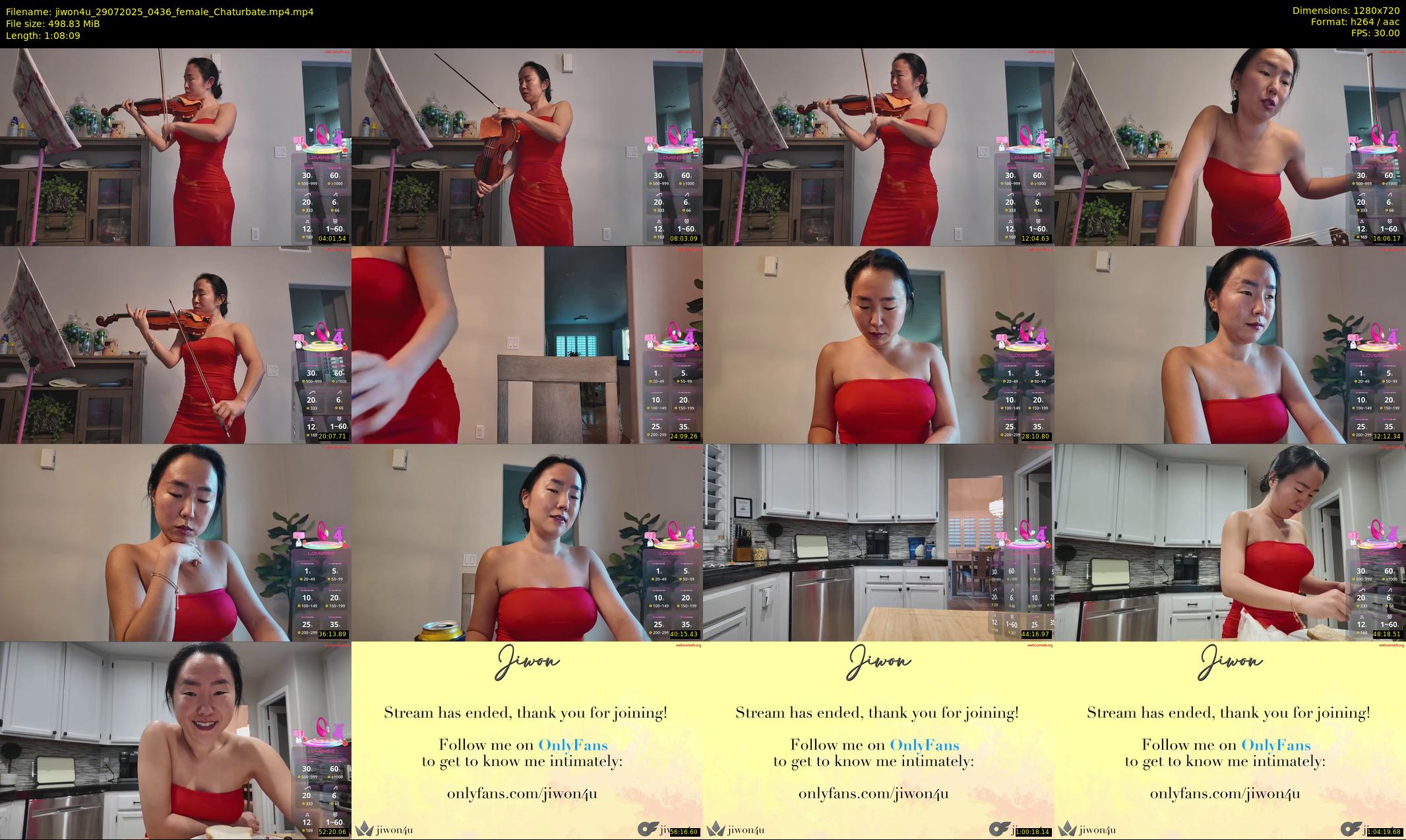 jiwon4u — 69 minute Chaturbate female cam show recording, 720p, Jul 29, 2025