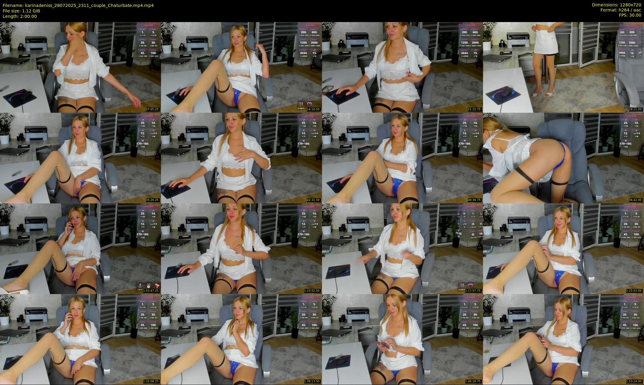 karinadeniss — 120 minute Chaturbate couple cam show recording, 720p, Jul 28, 2025