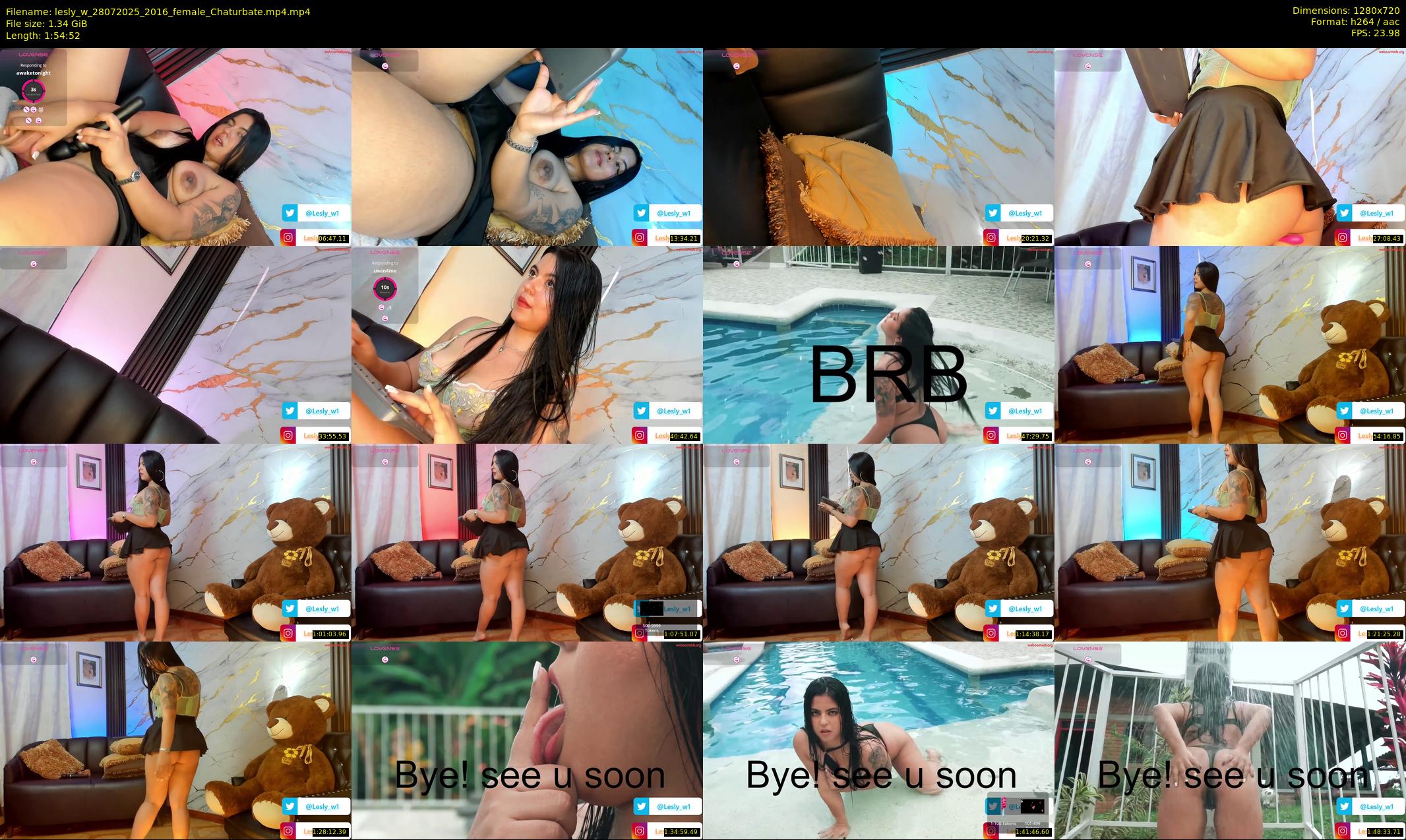 lesly_w — 115 minute Chaturbate female cam show recording, 720p, Jul 28, 2025
