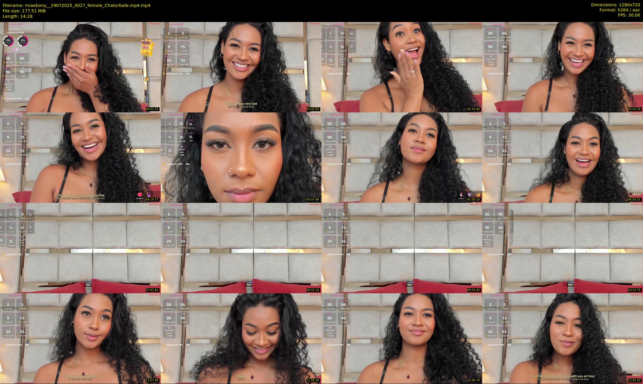 miaebony_ — 15 minute Chaturbate female cam show recording, 720p, Jul 29, 2025