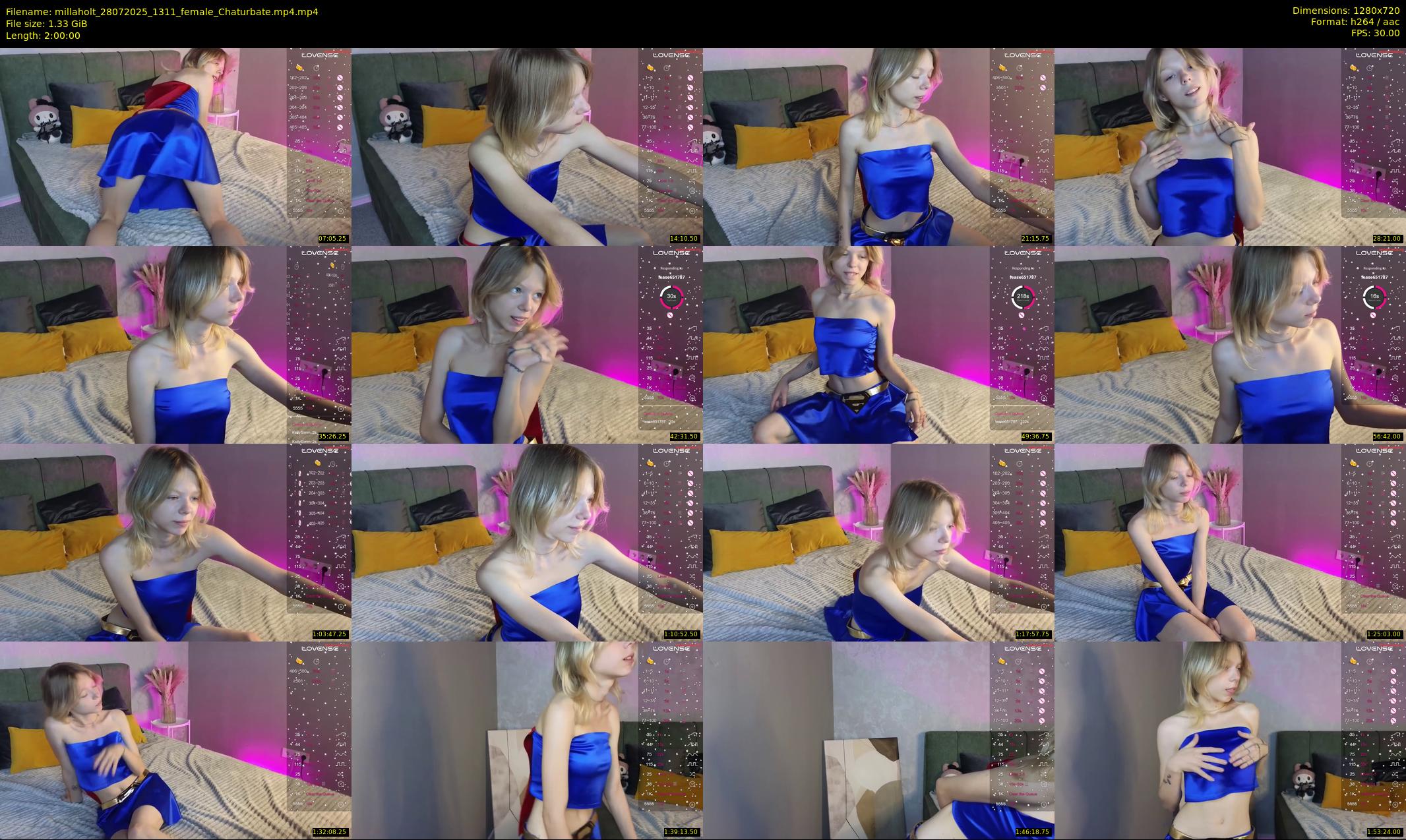millaholt — 120 minute Chaturbate female cam show recording, 720p, Jul 28, 2025