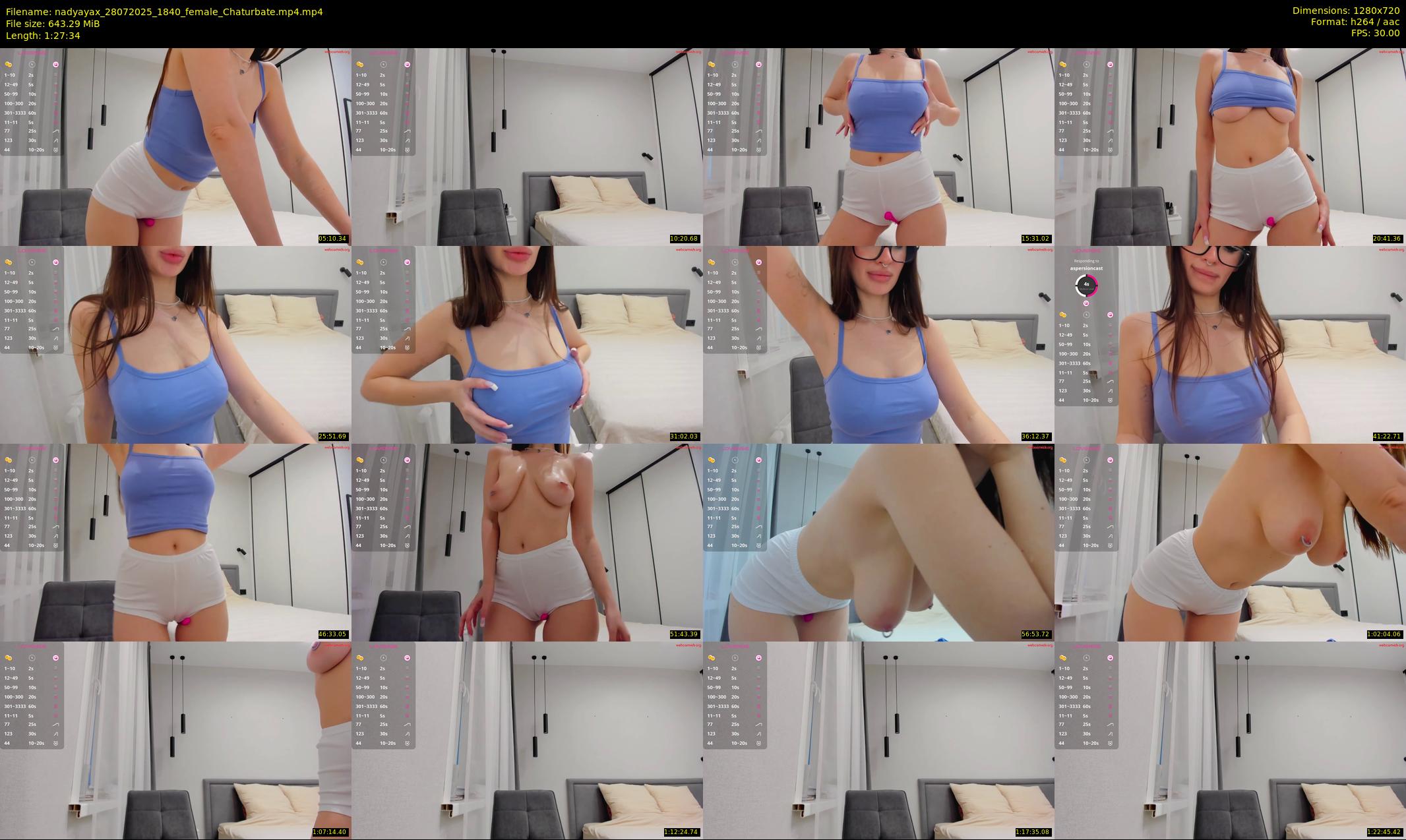 nadyayax — 88 minute Chaturbate female cam show recording, 720p, Jul 28, 2025