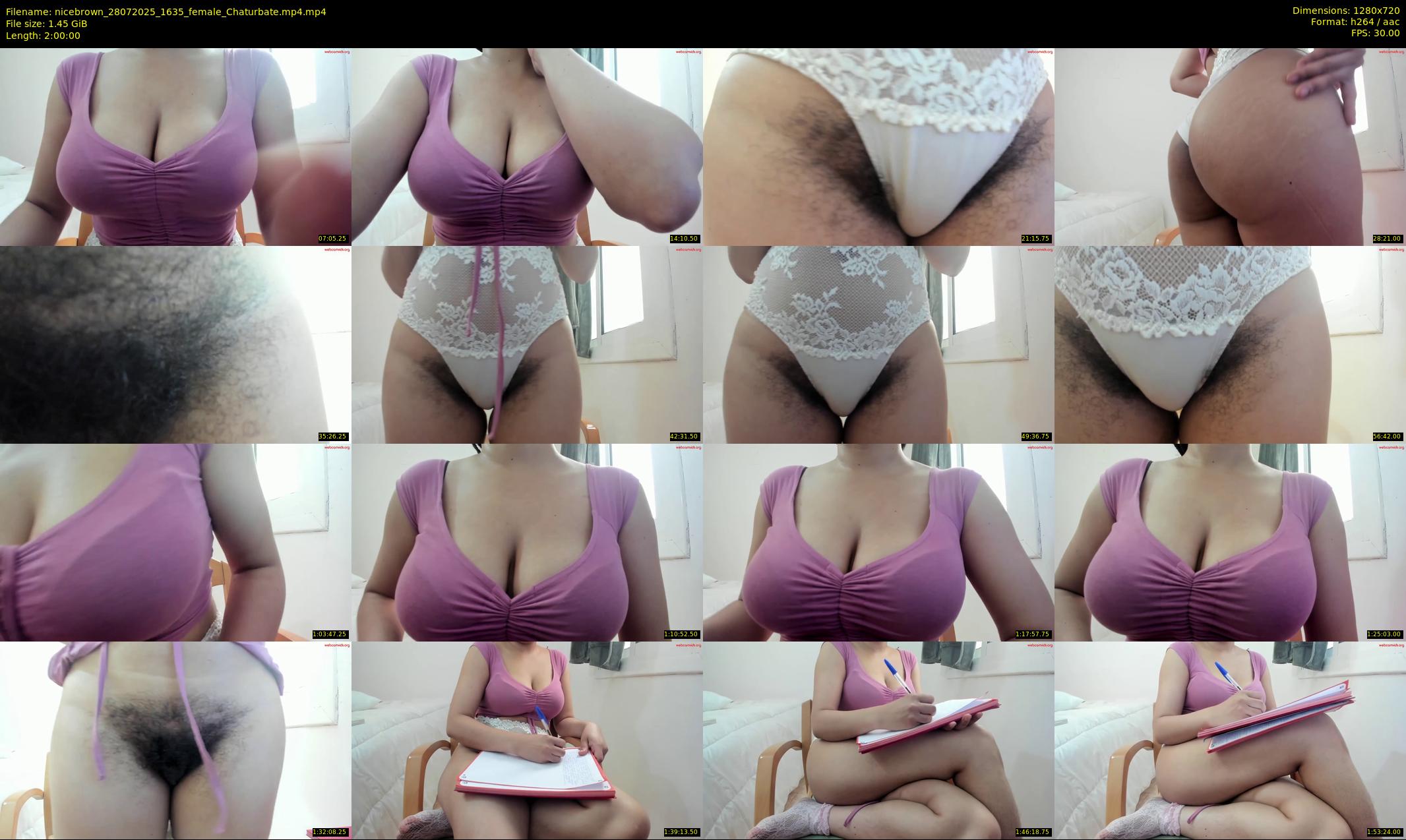 nicebrown — 120 minute Chaturbate female cam show recording, 720p, Jul 28, 2025