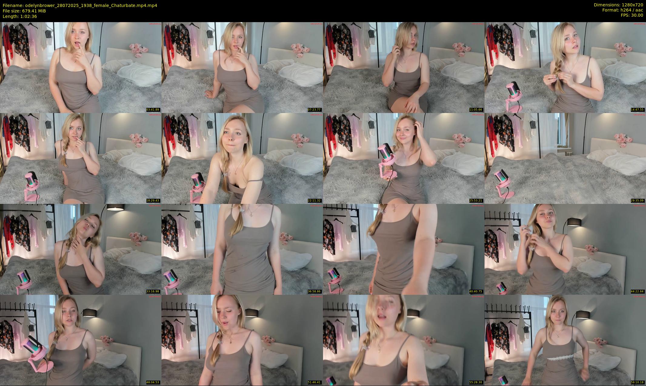 odelynbrower — 63 minute Chaturbate female cam show recording, 720p, Jul 28, 2025