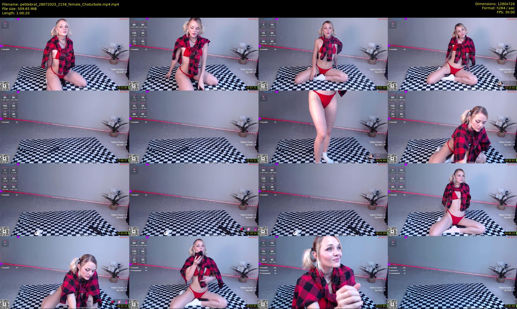 petitebrat — 61 minute Chaturbate female cam show recording, 720p, Jul 28, 2025