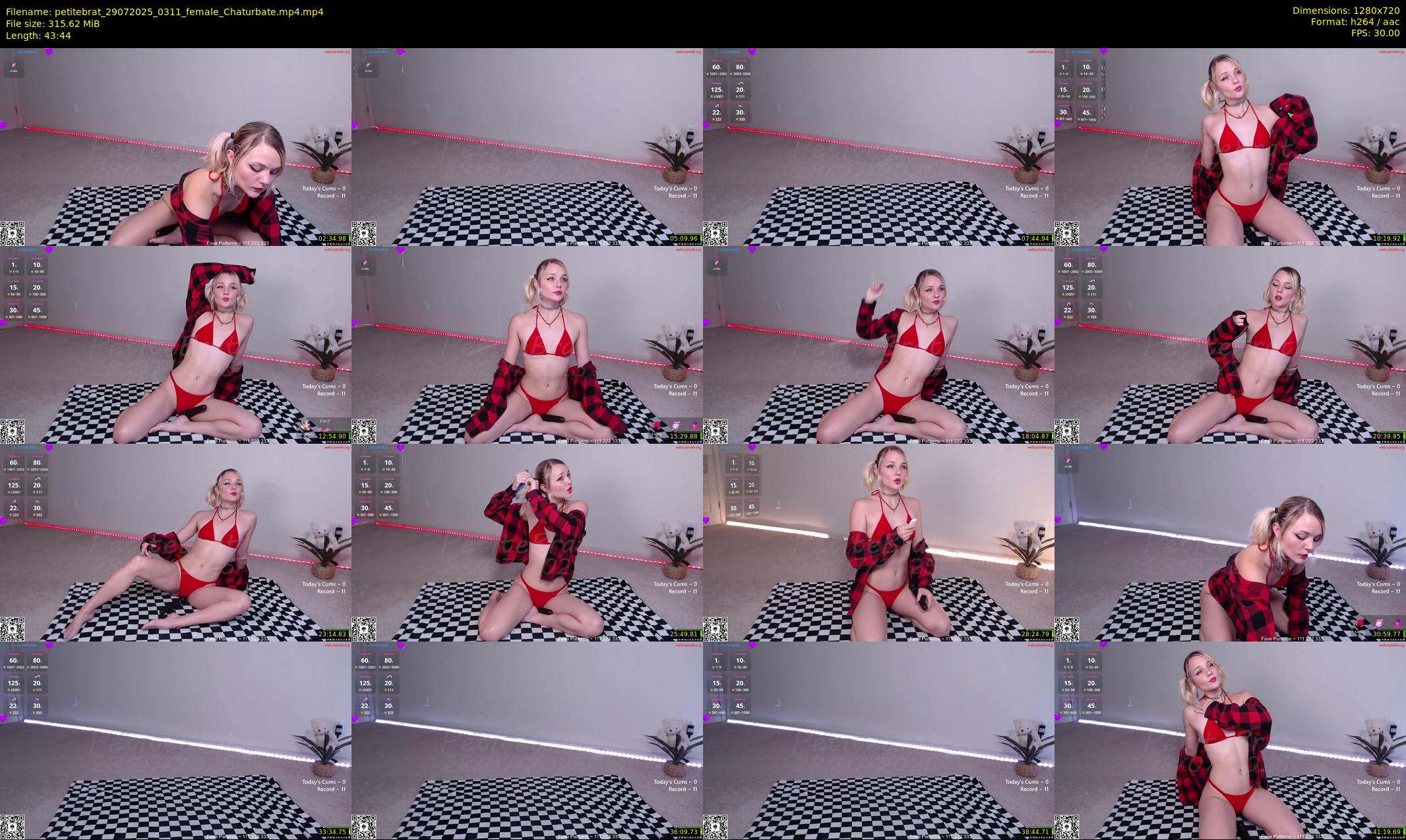 petitebrat — 44 minute Chaturbate female cam show recording, 720p, Jul 29, 2025