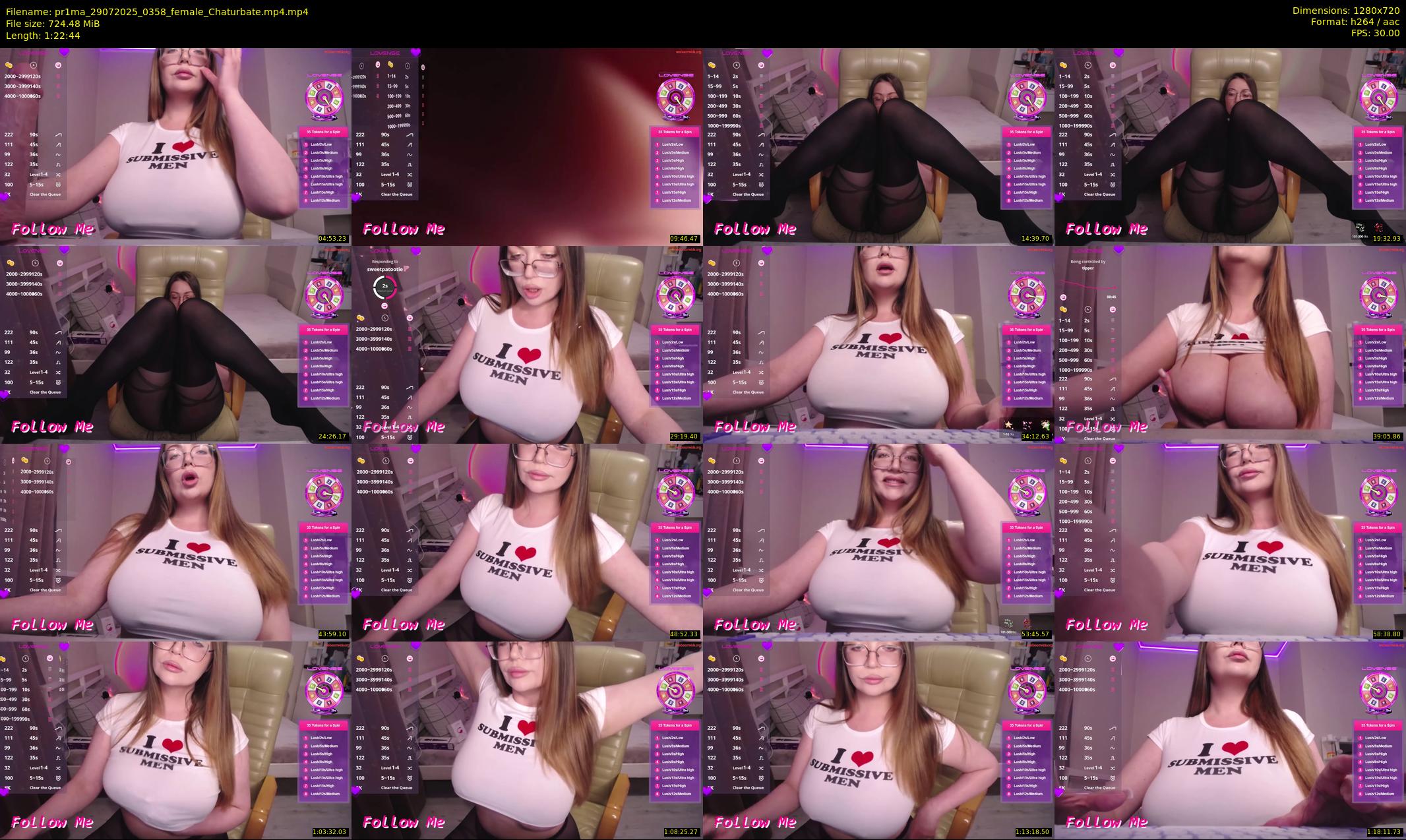 pr1ma — 83 minute Chaturbate female cam show recording, 720p, Jul 29, 2025