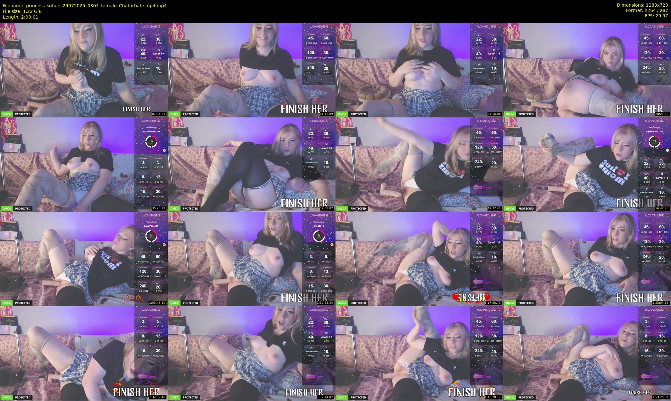 princess_sofiee — 121 minute Chaturbate female cam show recording, 720p, Jul 29, 2025
