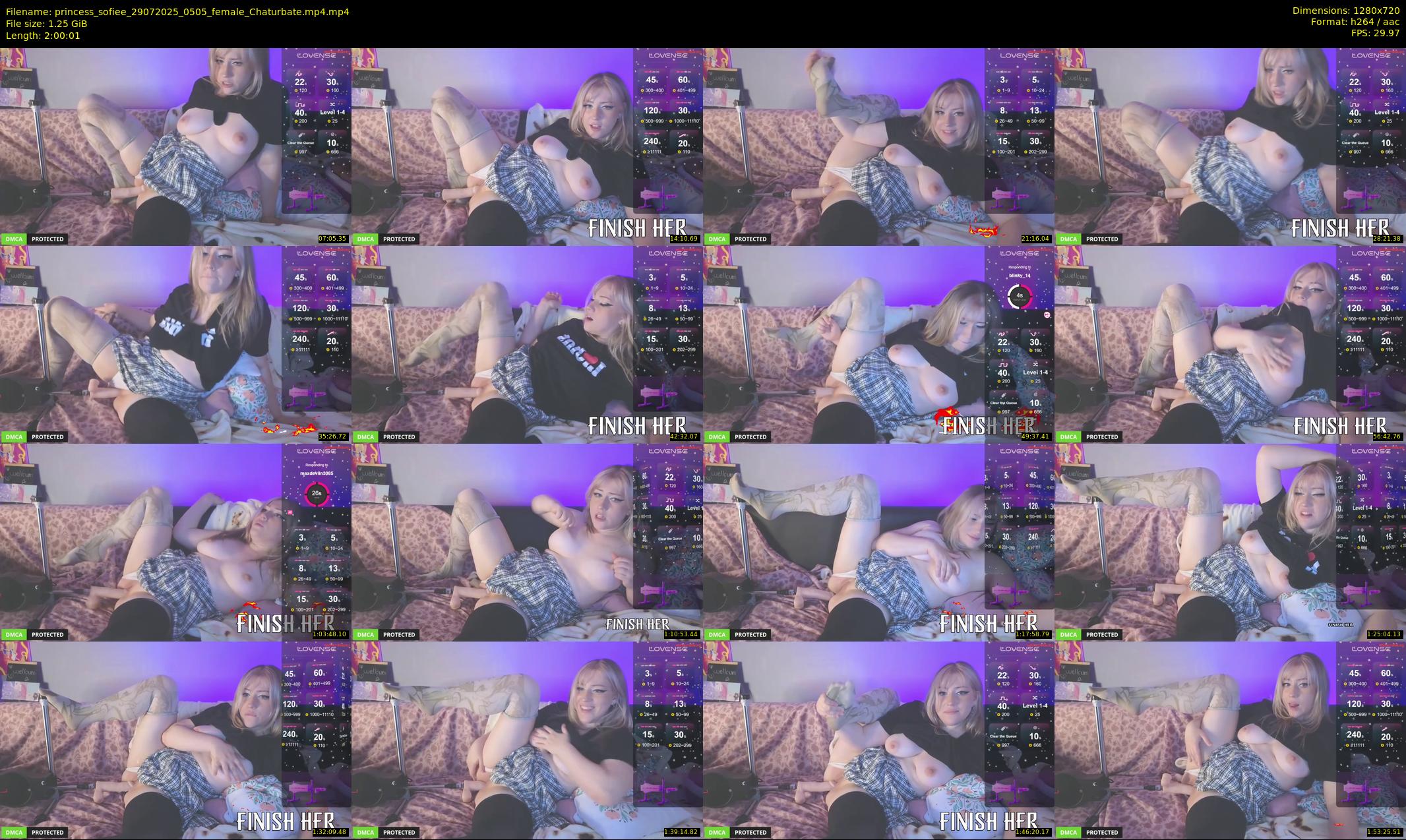 princess_sofiee — 121 minute Chaturbate female cam show recording, 720p, Jul 29, 2025