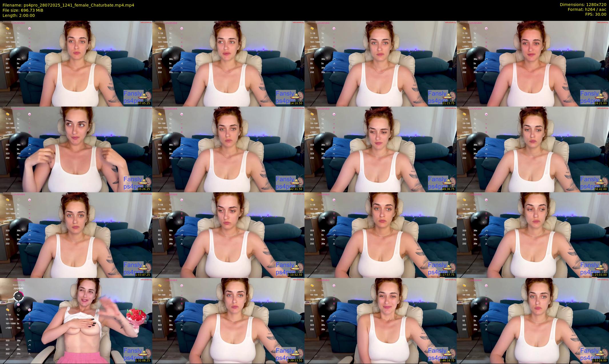 ps4pro — 120 minute Chaturbate female cam show recording, 720p, Jul 28, 2025