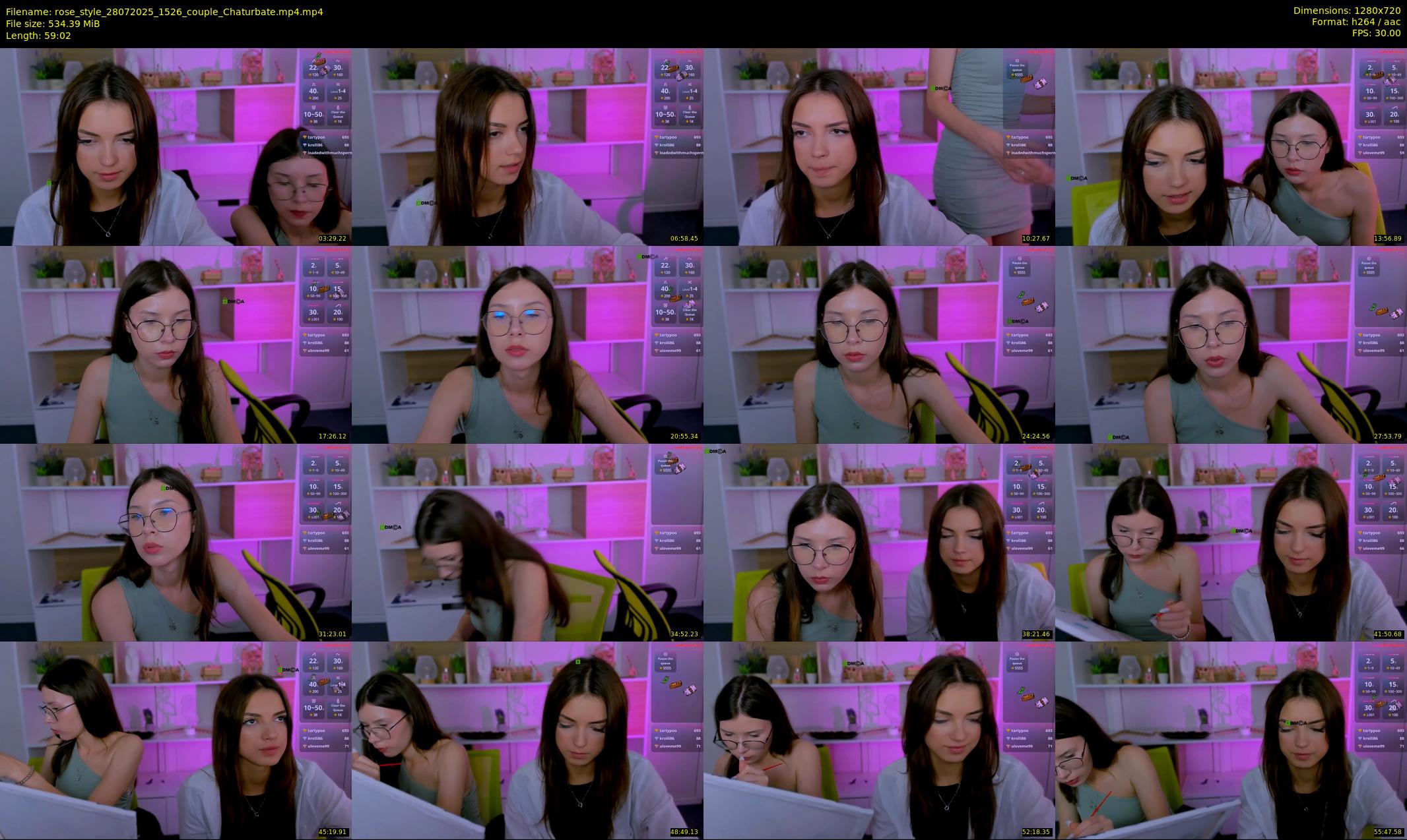 rose_style — 60 minute Chaturbate couple cam show recording, 720p, Jul 28, 2025