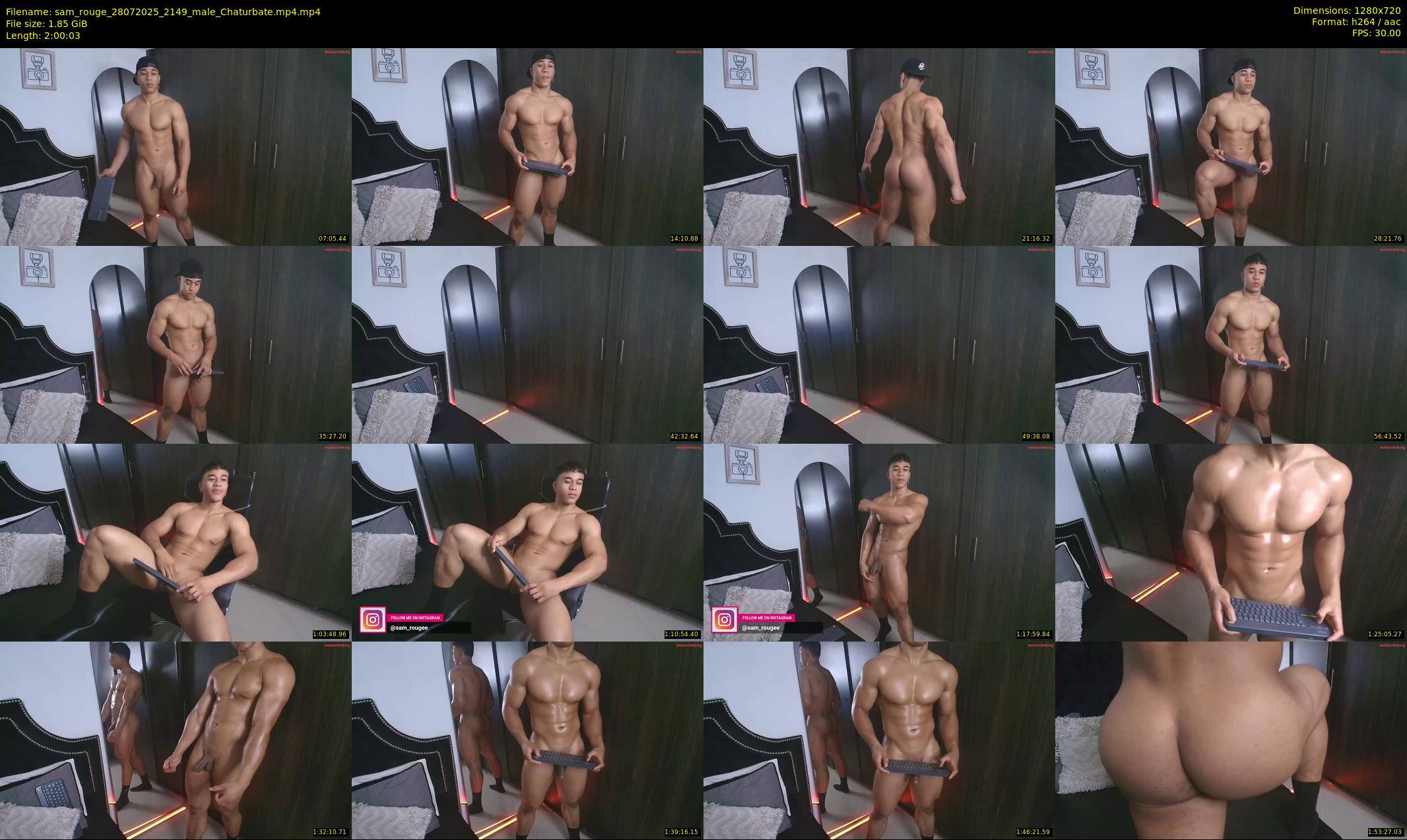 sam_rouge — 121 minute Chaturbate male cam show recording, 720p, Jul 28, 2025