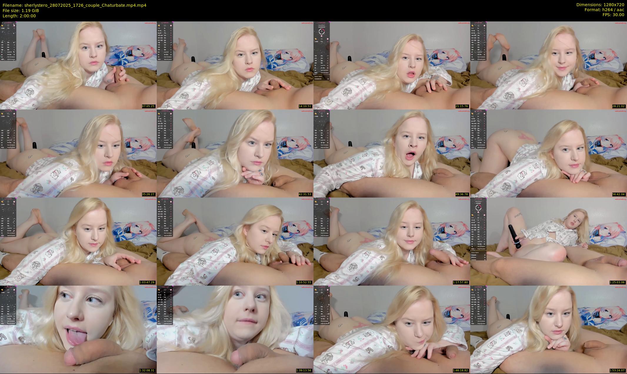 sherlystero — 120 minute Chaturbate couple cam show recording, 720p, Jul 28, 2025