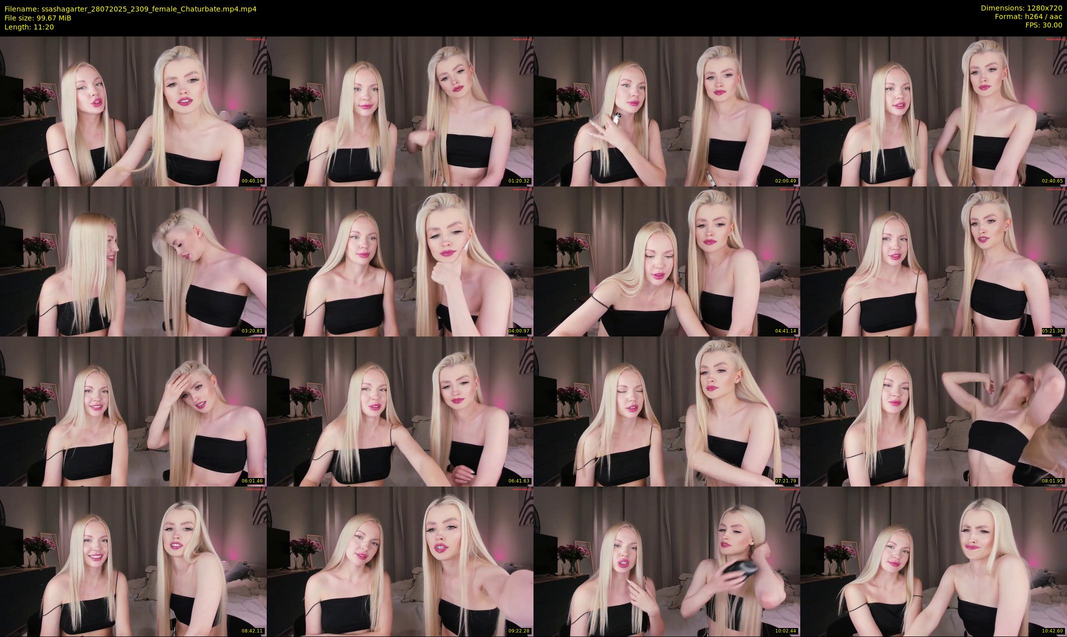 ssashagarter — 12 minute Chaturbate female cam show recording, 720p, Jul 28, 2025