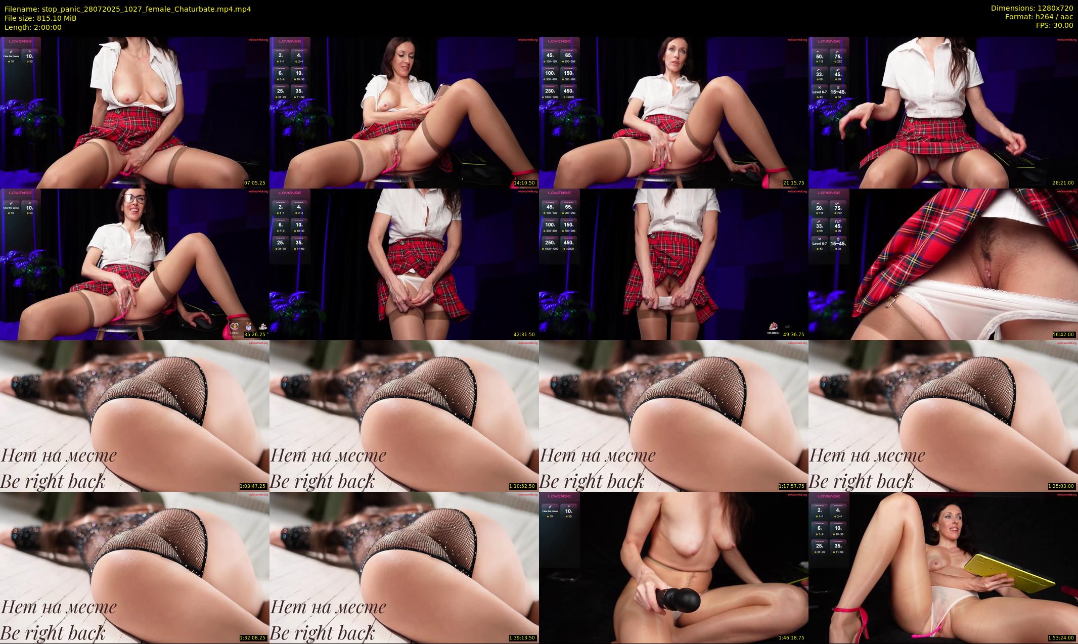 stop_panic — 120 minute Chaturbate female cam show recording, 720p, Jul 28, 2025