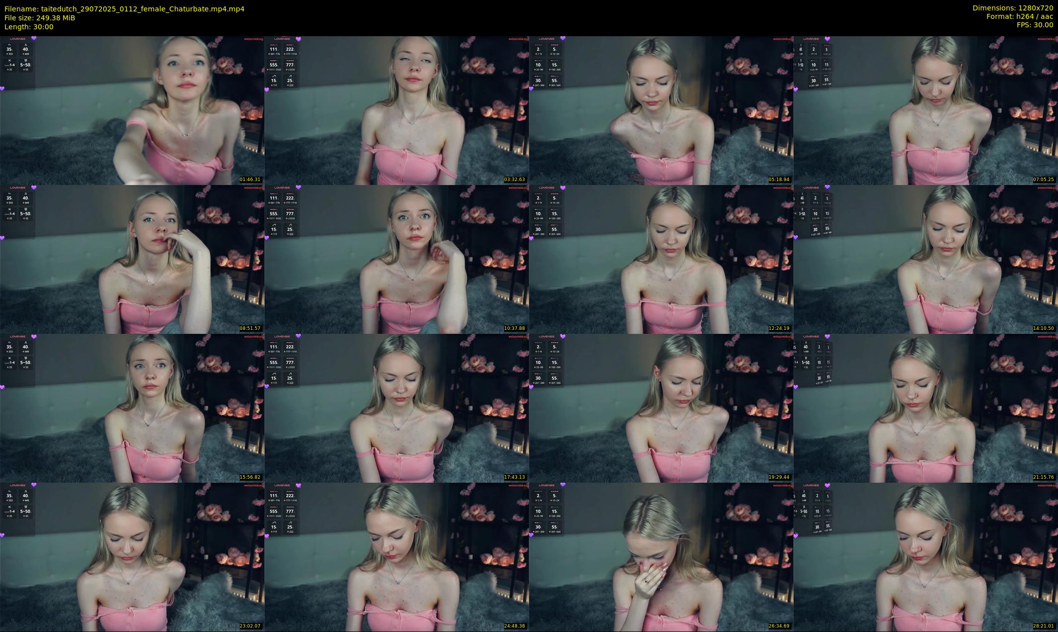 taitedutch — 30 minute Chaturbate female cam show recording, 720p, Jul 29, 2025